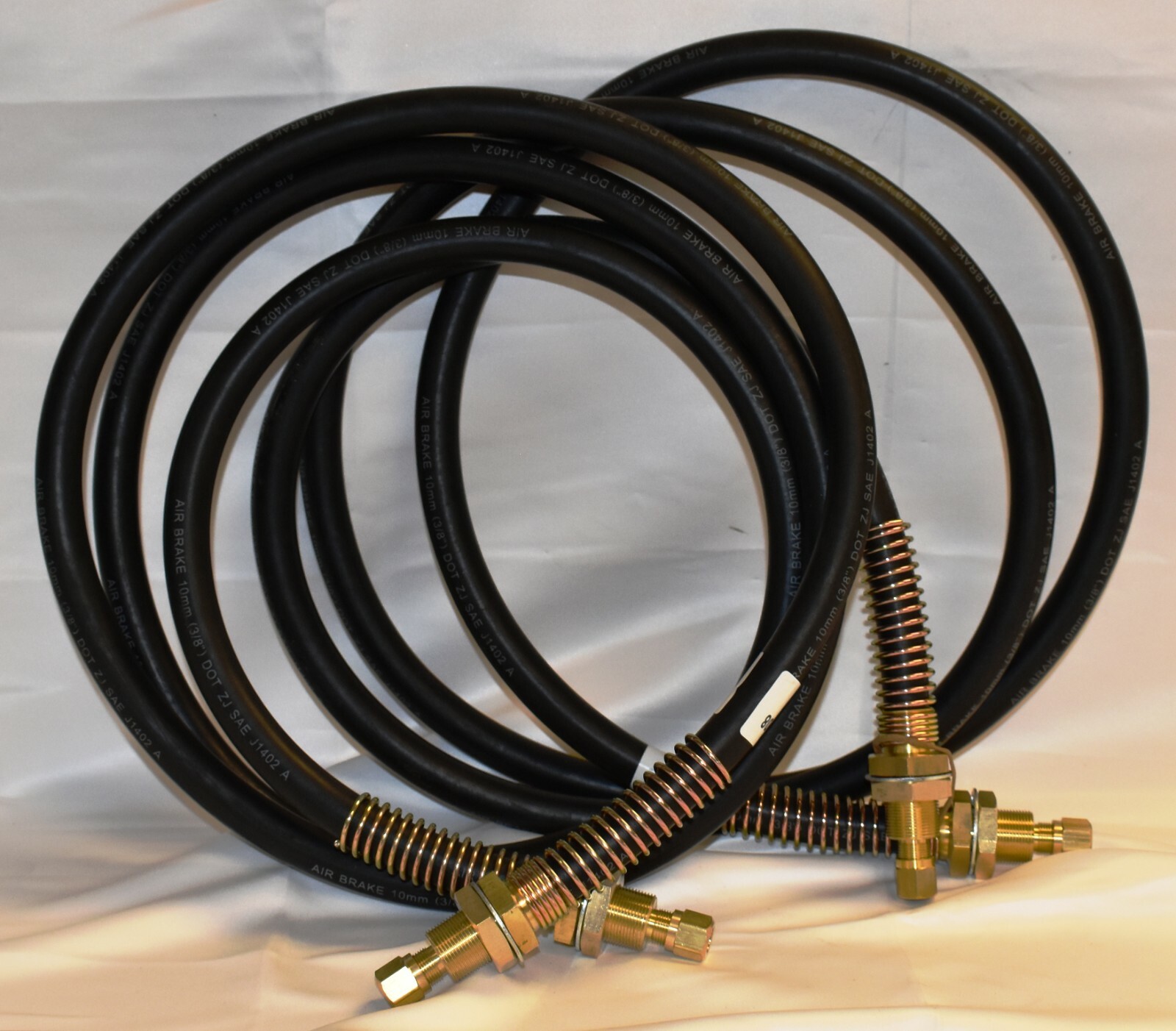 MAXX HD COMMERCIAL TRUCK 3/8 INCH RUBBER TRAILER SLIDE HOSE PAIR - 108" LONG