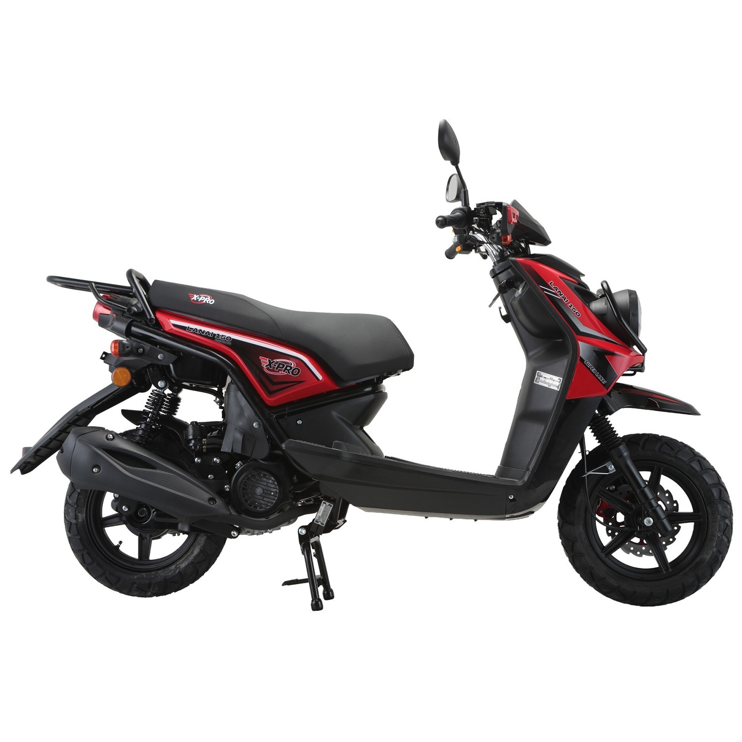 X-PRO Lanai 150 Moped 150cc Gas Scooter, 12" Aluminum Wheels,Electric/Kick Start
