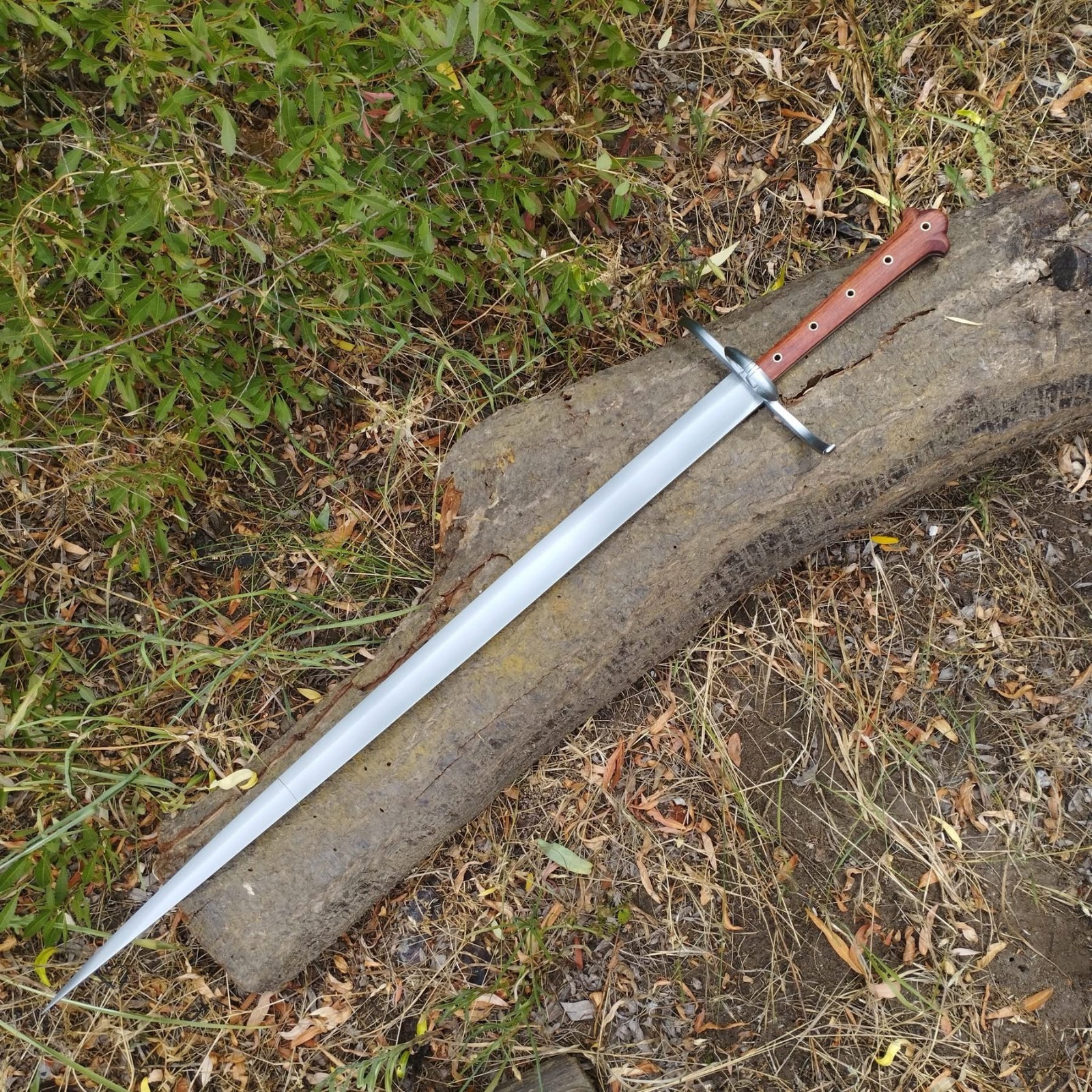 Messer Sword - D2 Tool Blade With Leather Sheath - Collectible Sword