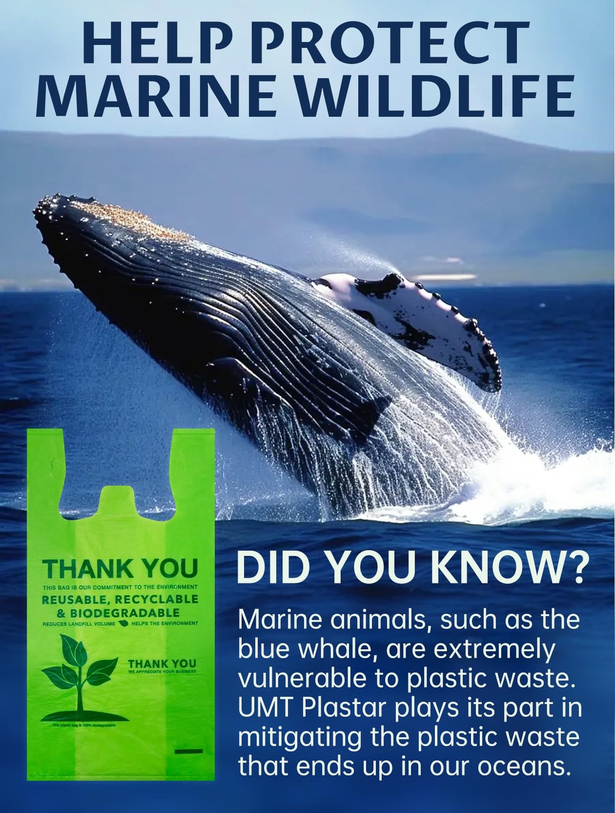 100 Count Biodegradable T-Shirt Bags, Compostable Thank You Grocery Bags, Eco...