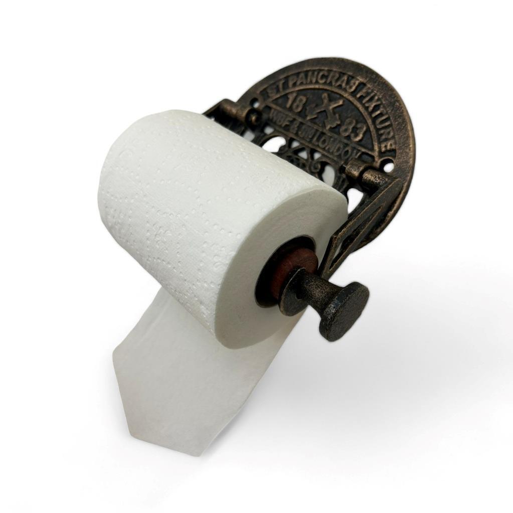 bronze Cast Iron Toilet Roll Holder Antique Design Bathroom WC Washroom