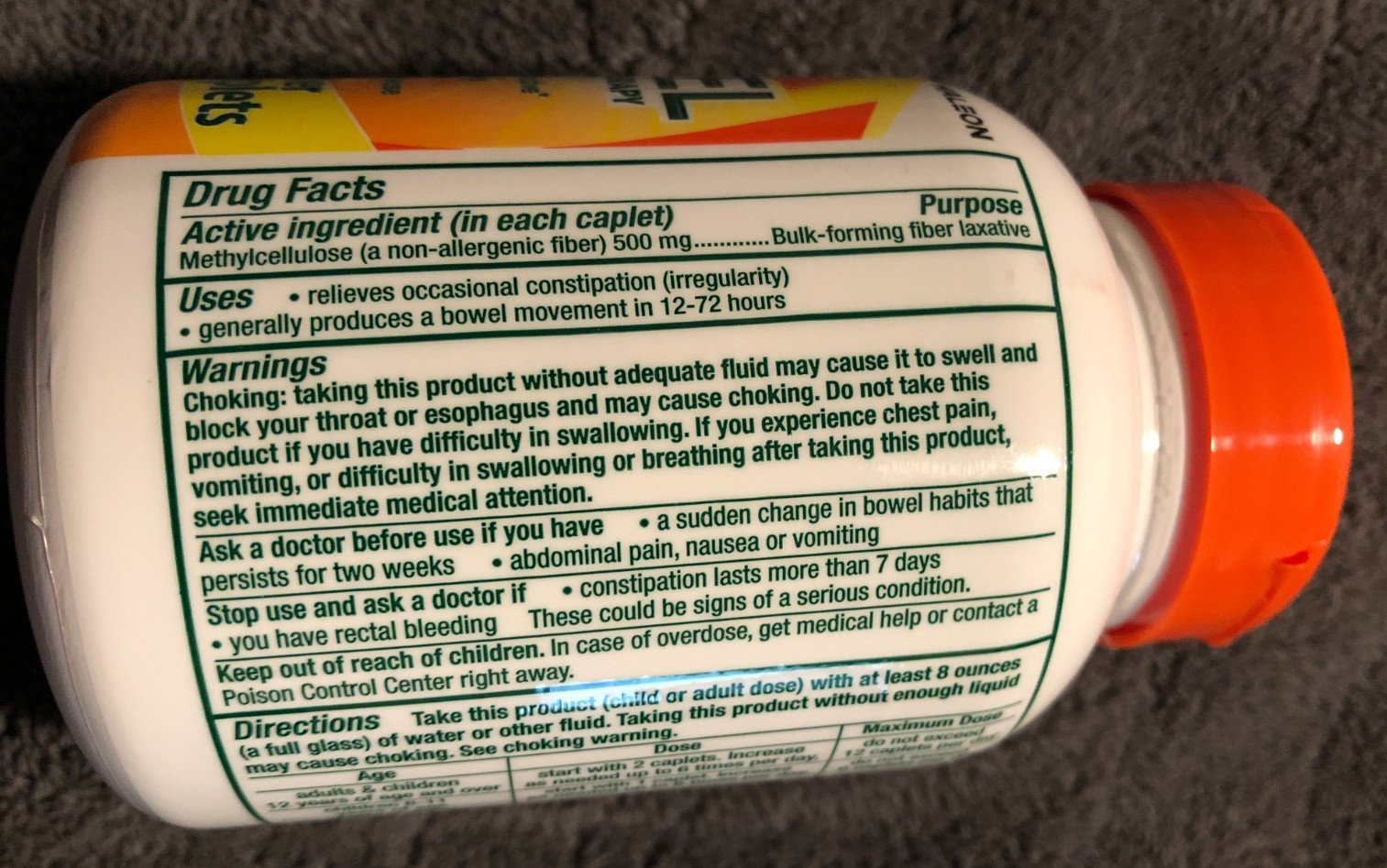 New Citrucel Fiber Therapy For Irregularity 180 Caplets Constipation EXP 1/2027