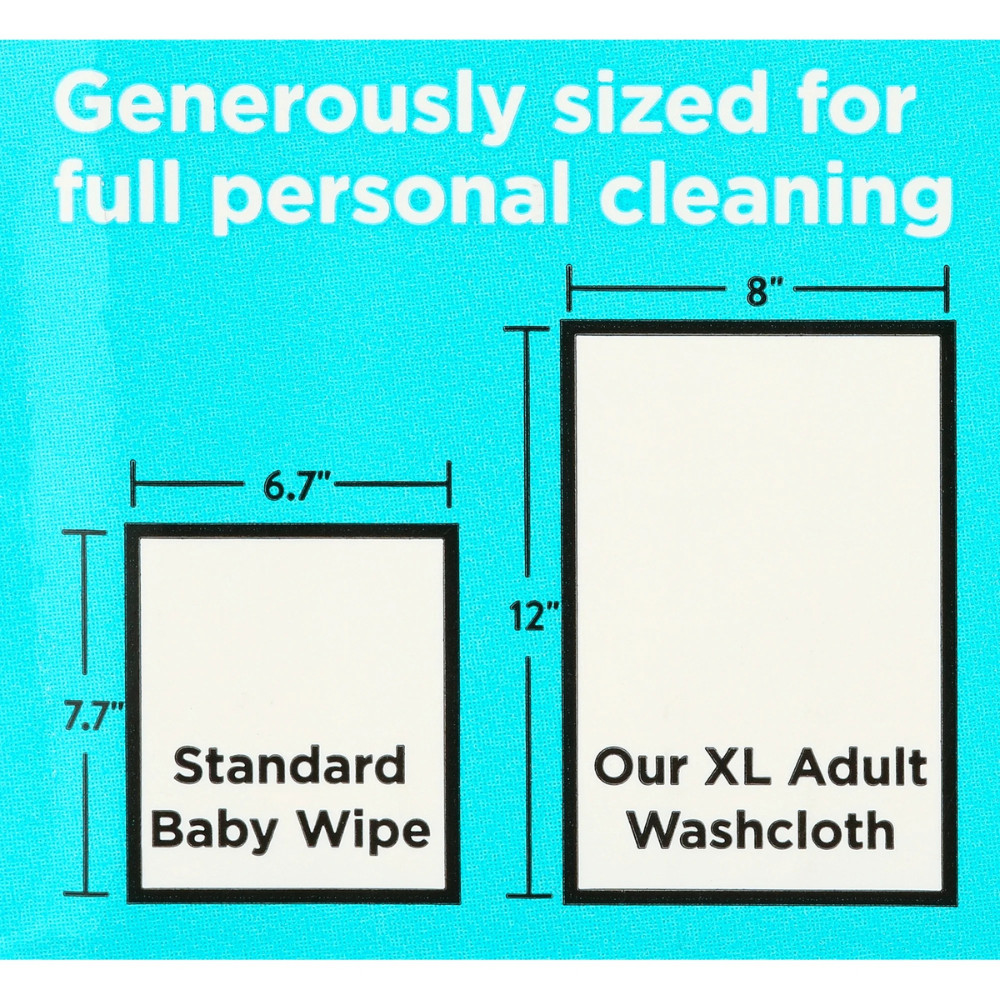 New Assurance Premium Disposable Washcloths Pre-Moistened Body Wipes, XL, 192 Ct