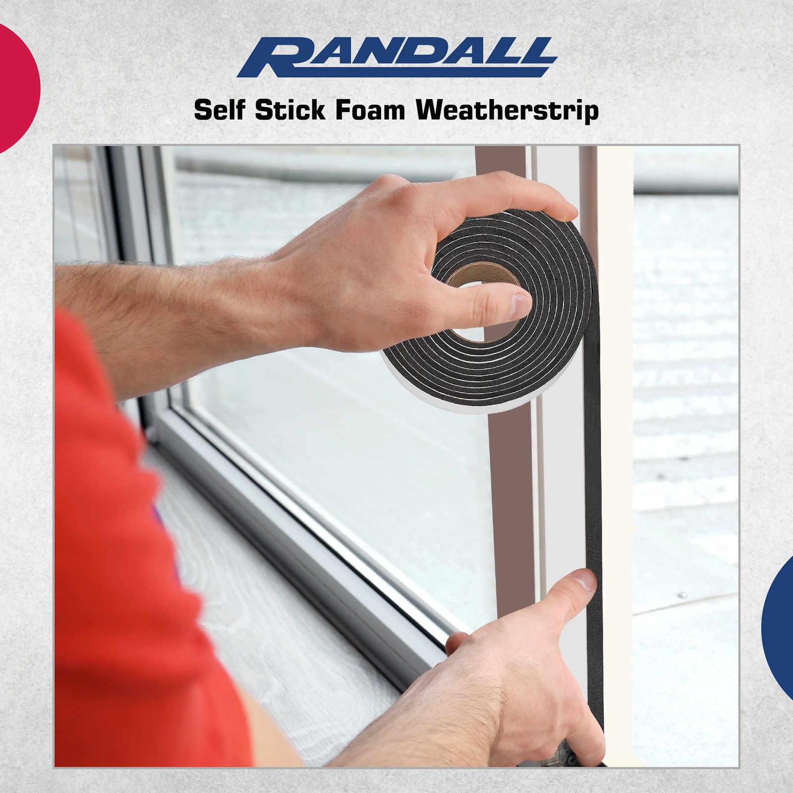 Grey Highly Compressable Foam Self Adhesive Weatherstrip (1/4" Thick x 3/4" W...