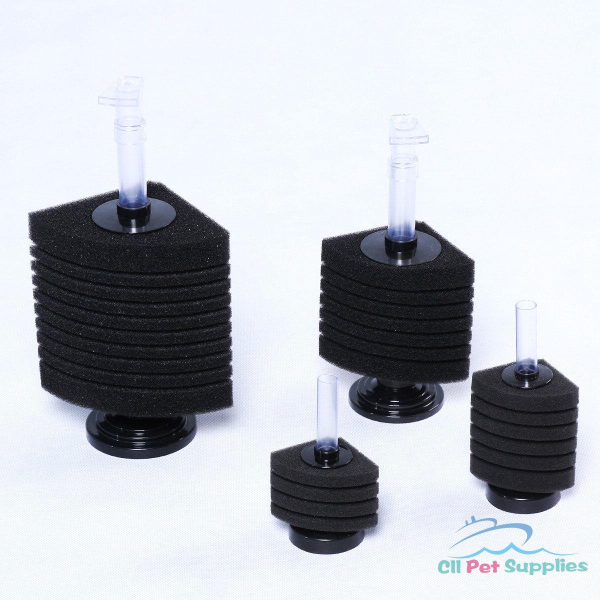 Corner Bio Sponge Filter Breeding Shrimp Nano Fish Tank Aquarium Up to 90 Gal