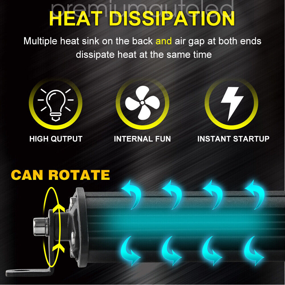 For Can-am Maverick X3 2017 Upper Roof 50" Strobe Amber White LED Light Bar+Wire