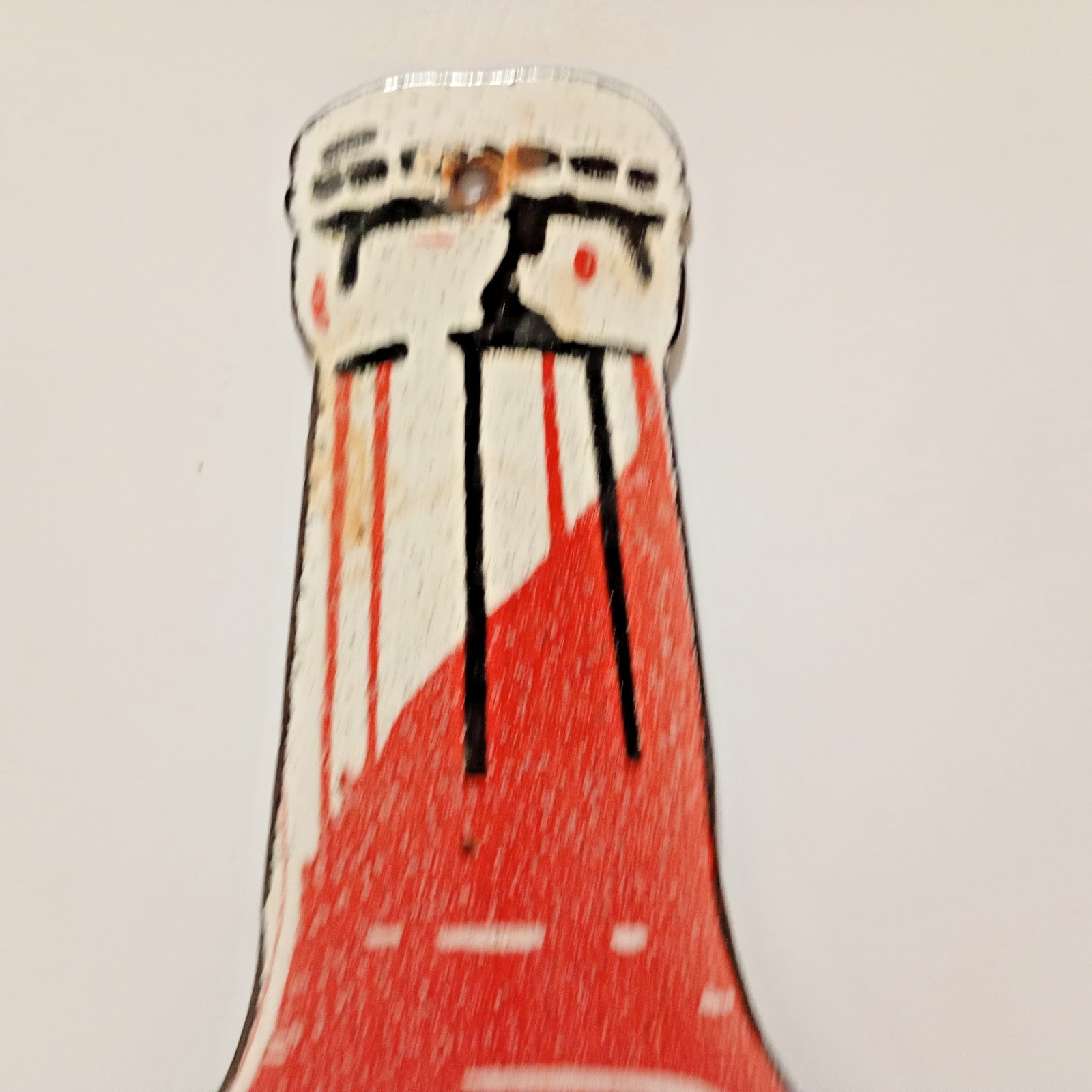 VINTAGE ORANGE CRUSH THERMOMETER SODA BOTTLE PORCELAIN ENAMEL SIGN 12" x 3-1/3"