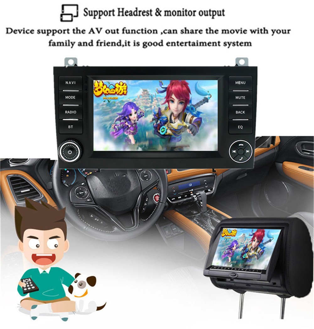 Android 14 Car Radio Player W/CAM Fit For Mercedes Benz SLK-Class R171 2004-2010