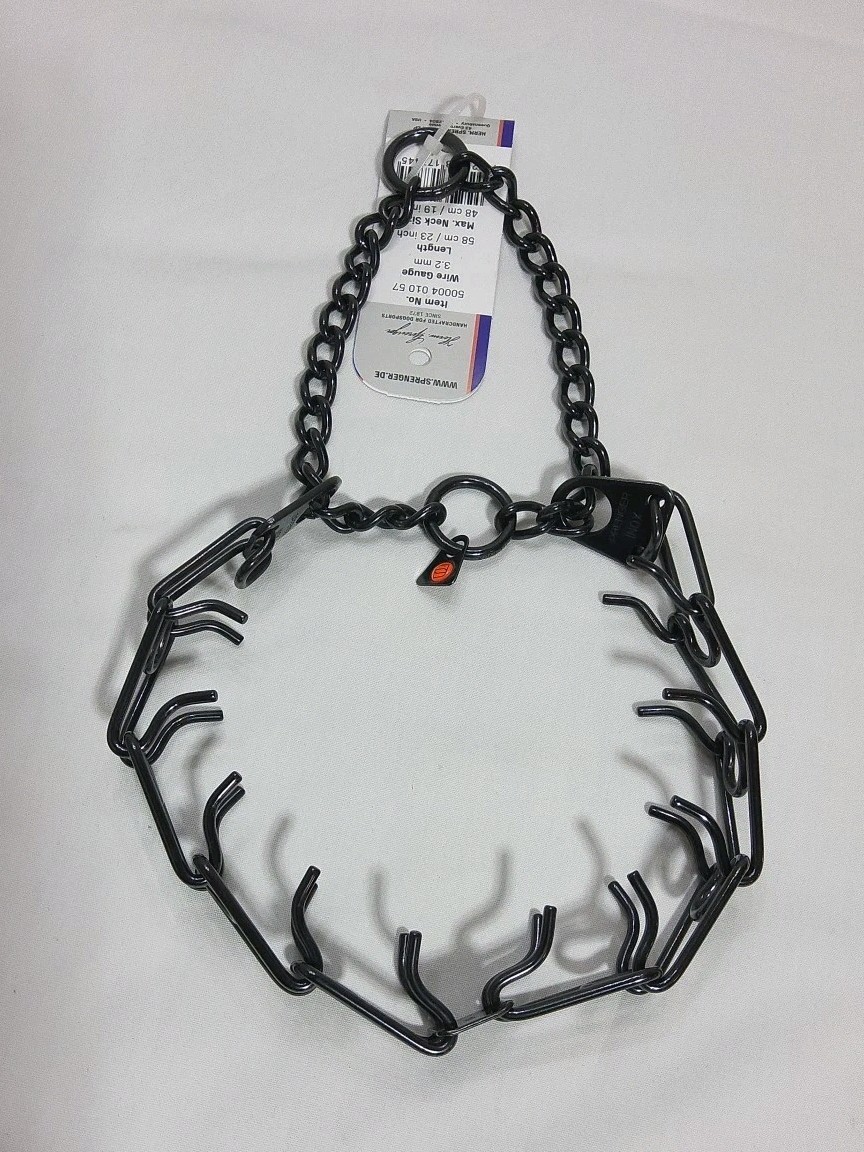 HERM SPRENGER ULTRA-PLUS Training Collar Center-Plate 23" X 3.2 mm, Max Neck 19"