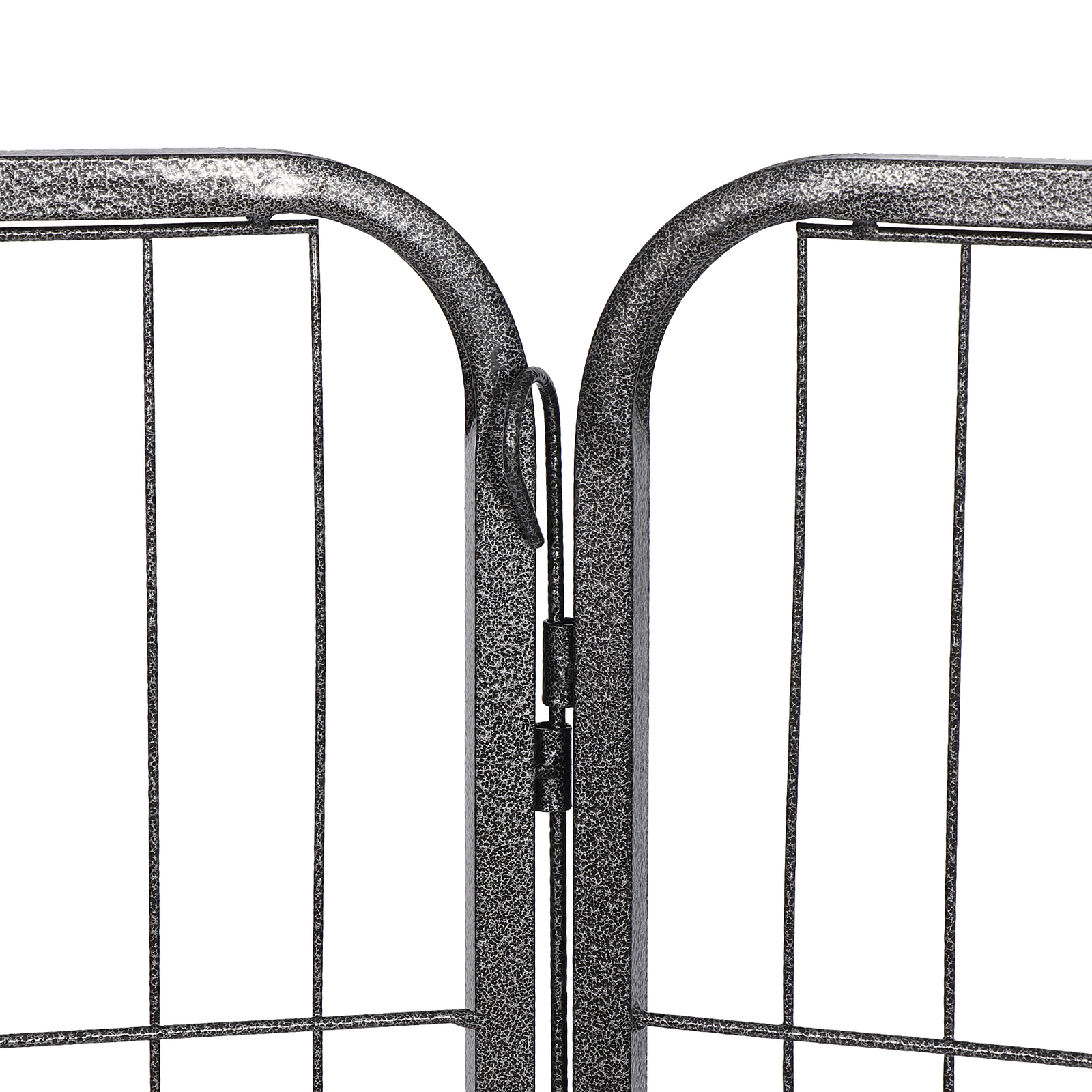 16 Panels 32Inch Dog Pen Fences 2 Doors Metal Barrier for Small/Medium Dogs