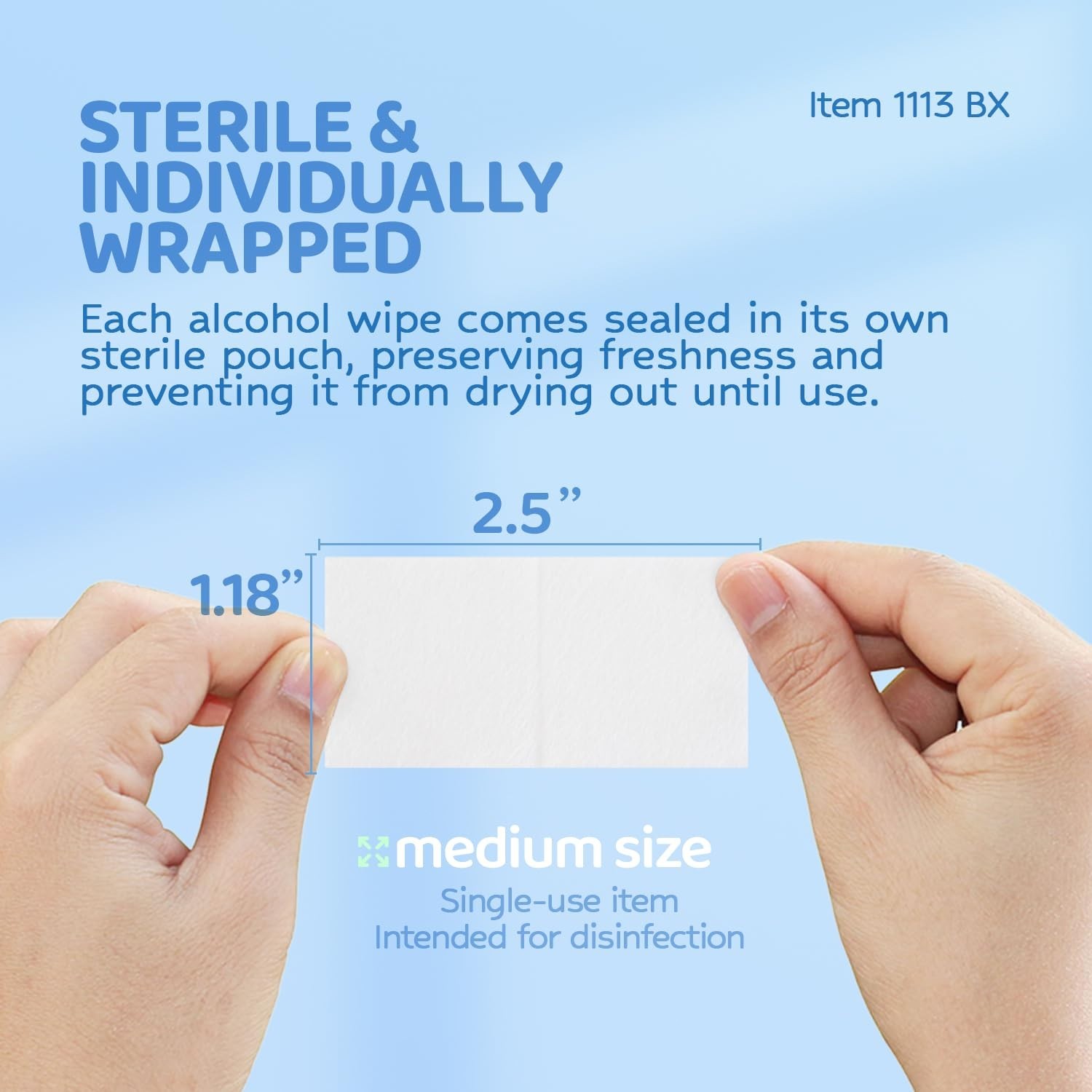 Sterile Alcohol Prep Pads - Medium - 70% Isopropyl Alcohol, I