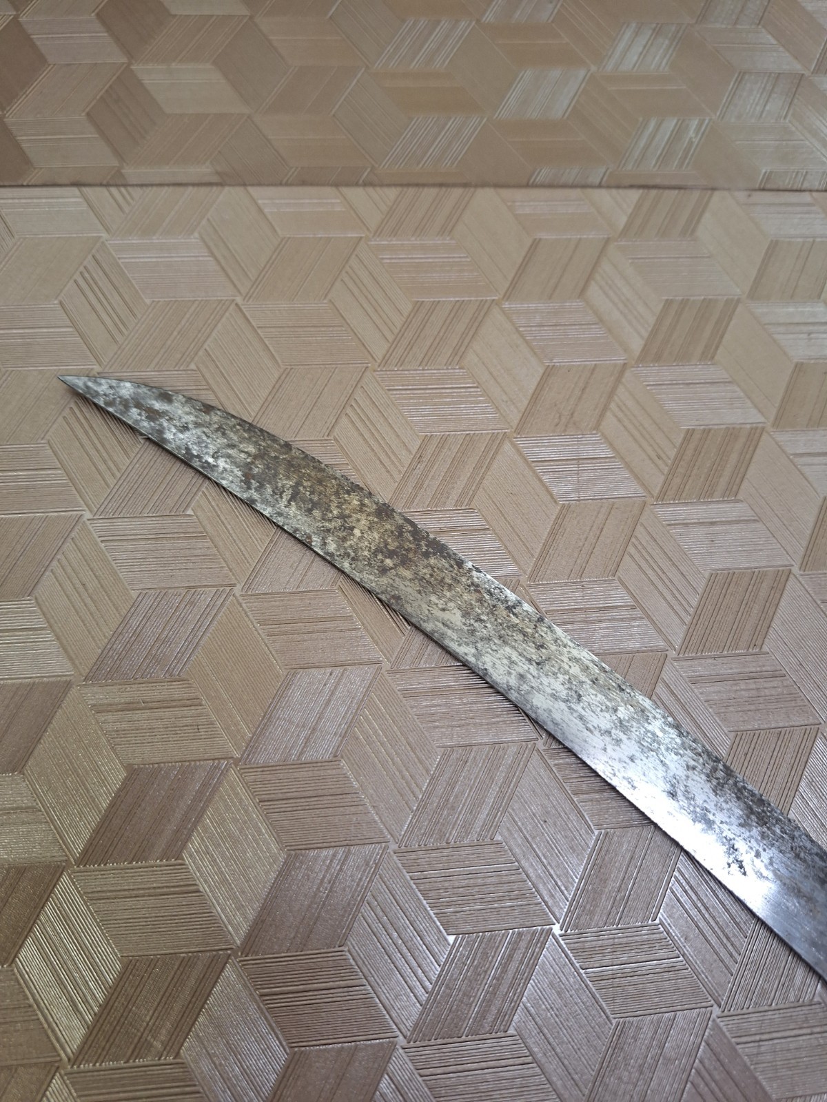 Antique Hand Forged Marked GERMANY Dussack Sword Blade ONLY 15" Blade 21" 0al