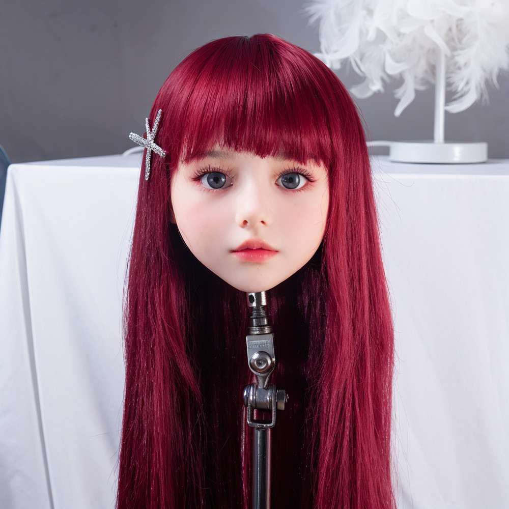 Super cool female head model,short hair,TPE material,perfect girlfriend,soft tex