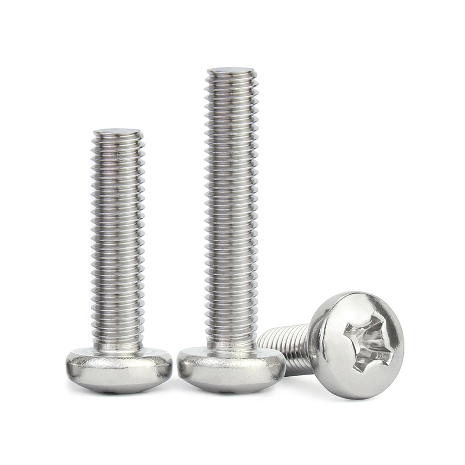 M2 / 2mm Phillips Pan Head Machine Screws Stainless Steel A2 18-8 DIN 7985A