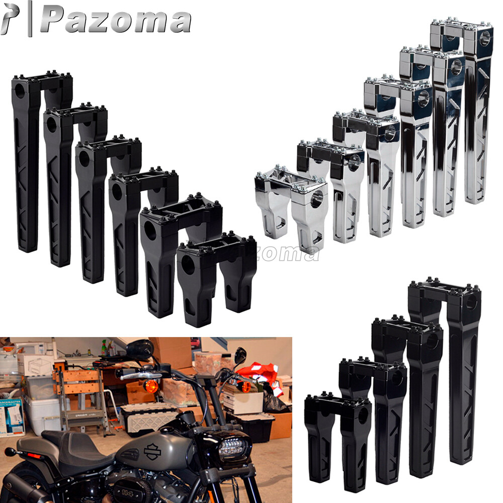 Motorcycle Straight Rise Style Handlebar Riser for Harley 1 1/8" Bar Dyna Bobber