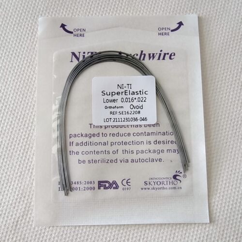 Dental Orthodontic Super Elastic Wire Niti Round/Rectangular Arch Wires Ovoid