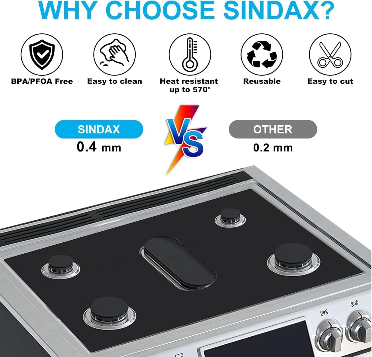 Stove Cover, Stove Top Protectors for Samsung Gas Range, 0.4 Mm Thick Reusable G