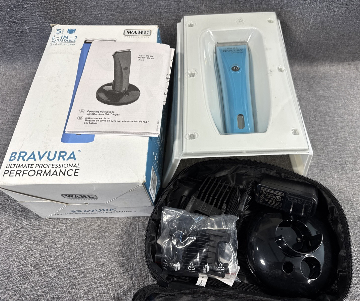 Wahl Professional Animal Bravura Lithium Ion Clipper –Pet Dog Cat Horse- READ