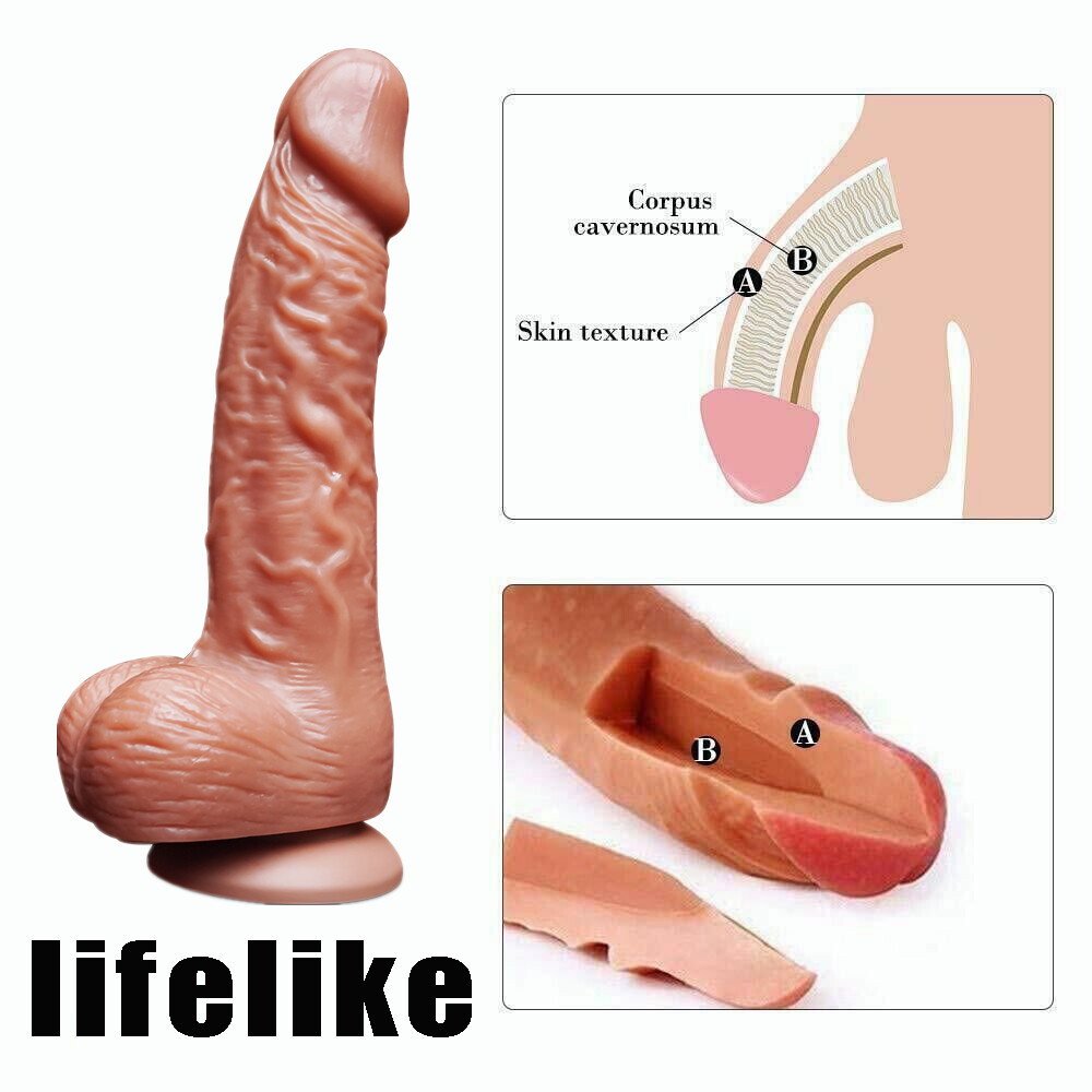 5.3" Dildo For Men Gay Anal Realistic Silicone Penis Suction Cup Women Sex Toy