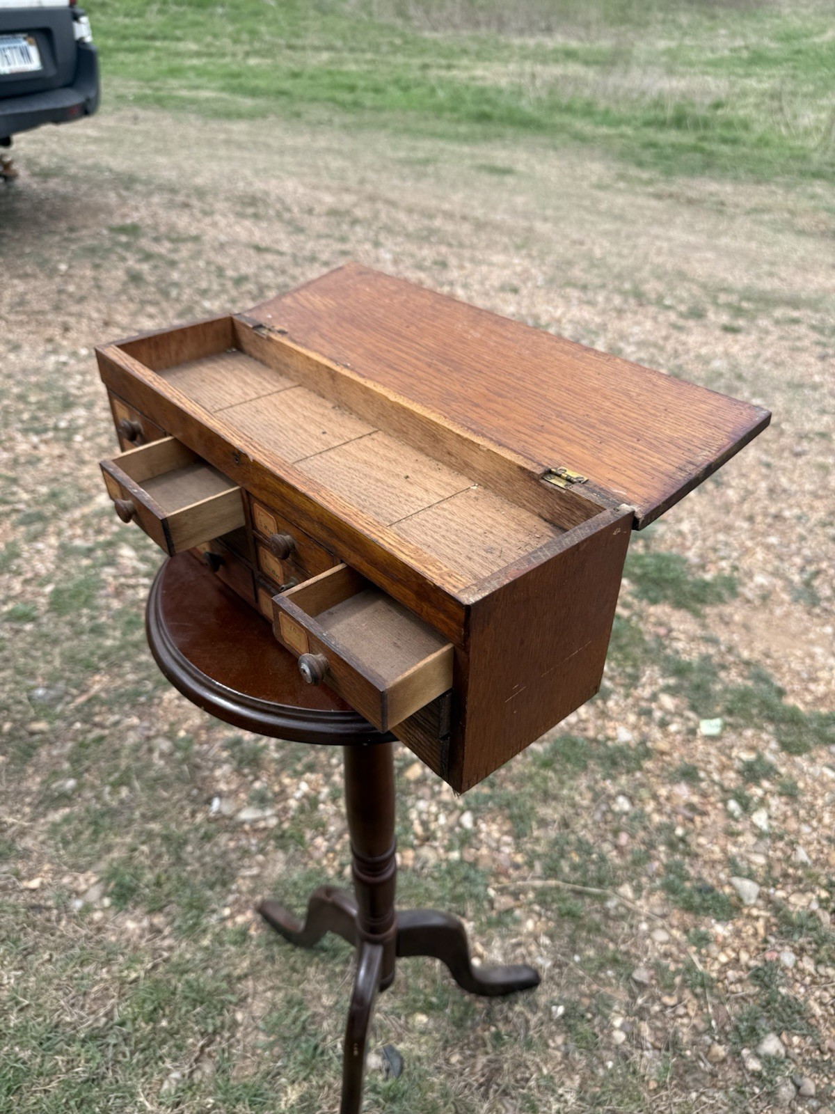 Antique 1900s Oak Apothecary Cabinet -12 Drawer-Watchmaker’s Chest