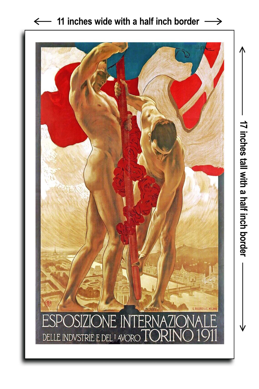 1911 Turin International Exhibition of Industries and Labor - 11x17 Poster