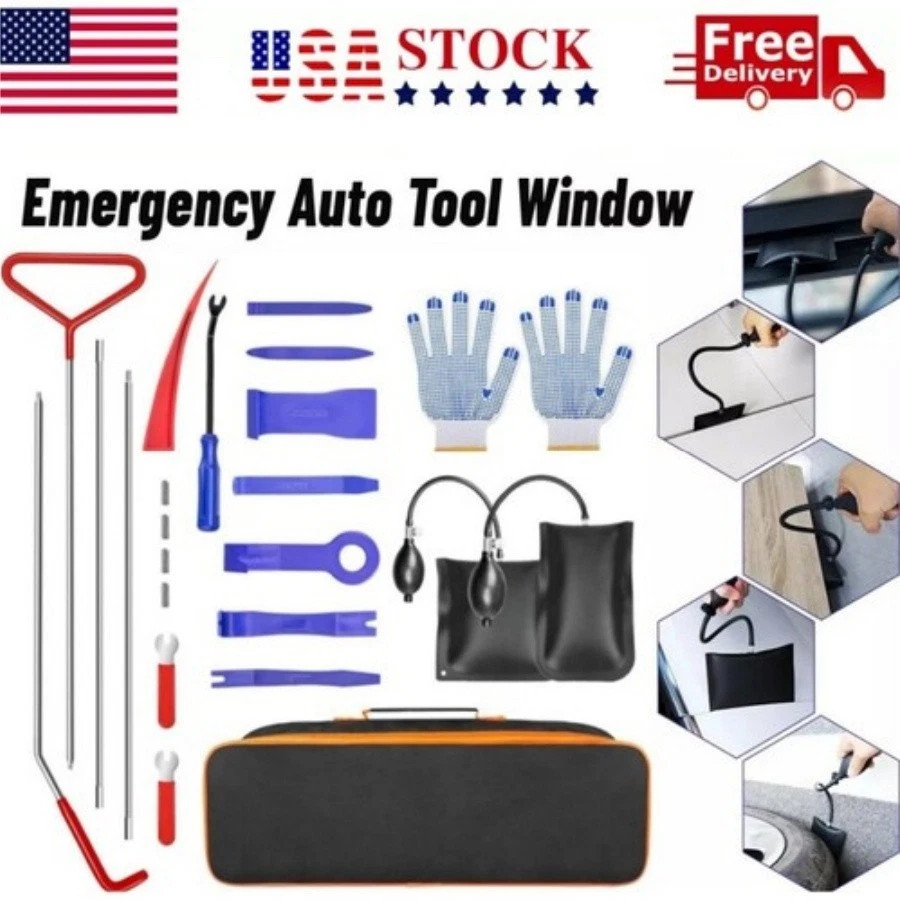 24PCS Professional Car Door Window Emergency Open Unlock Lock Out Auto Tool Kit