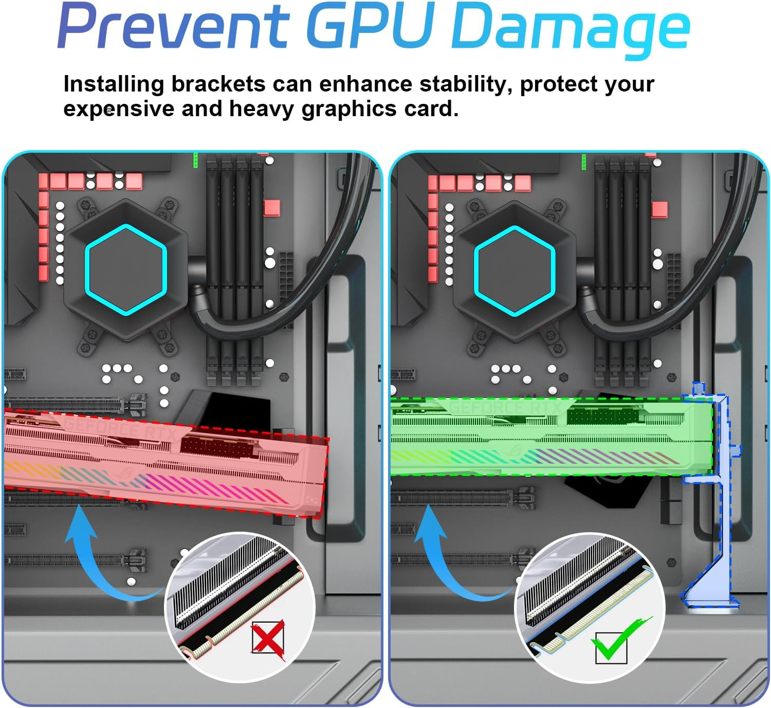 GPU Support Bracket, Graphics Card Support, GPU Brace, Video Card Holder Bracket