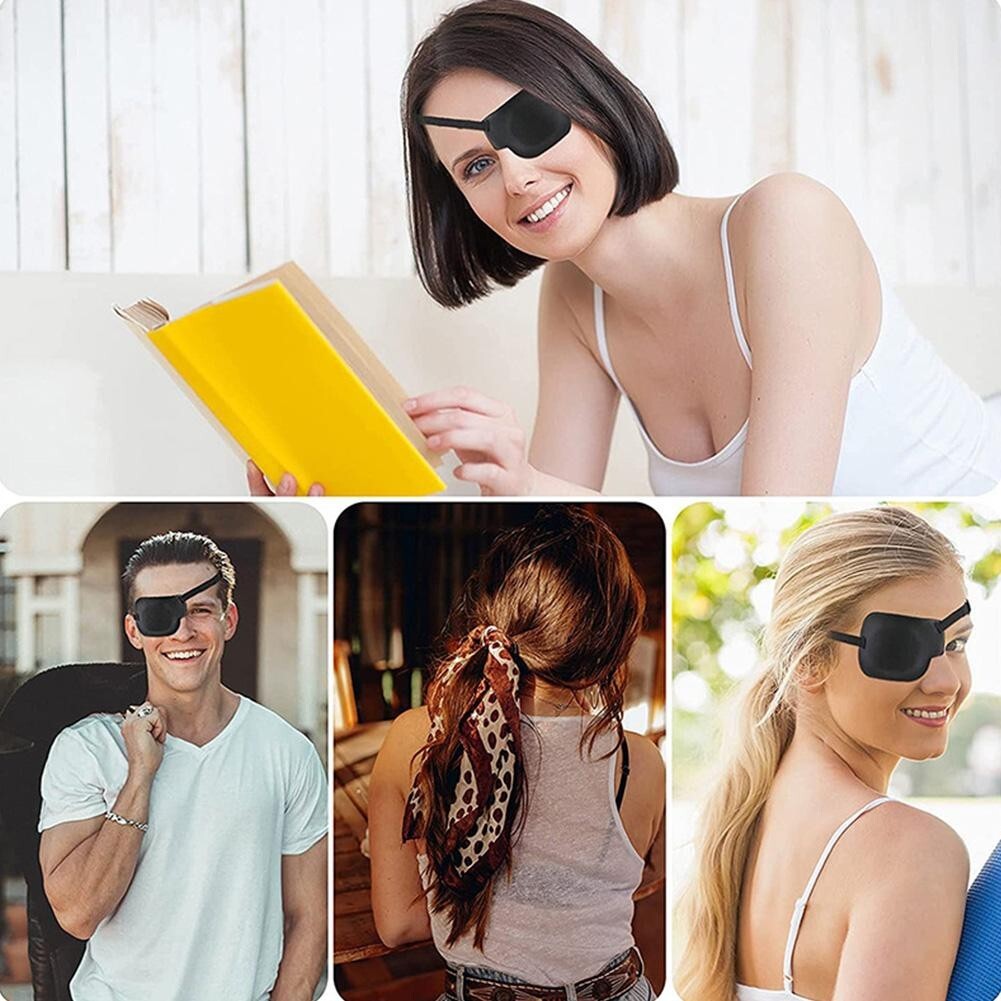 Concave Eye Patch /Foam Groove Eyeshades Adjustable Strap Medical Use Washable