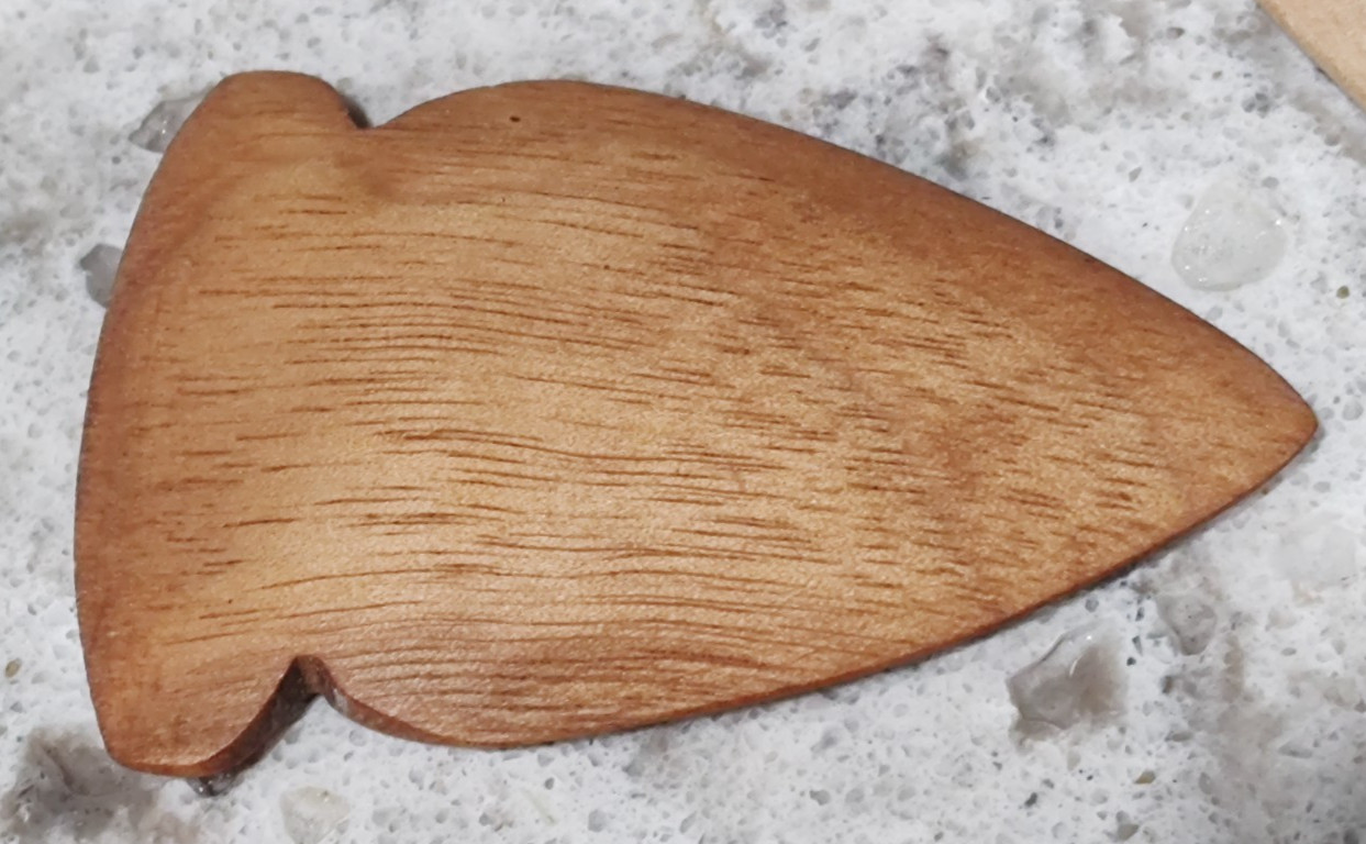 3 NATIVE AMERICAN STYLE ARROWHEAD - MADE IN THE USA OUT OF WOOD - 2 INCH LONG