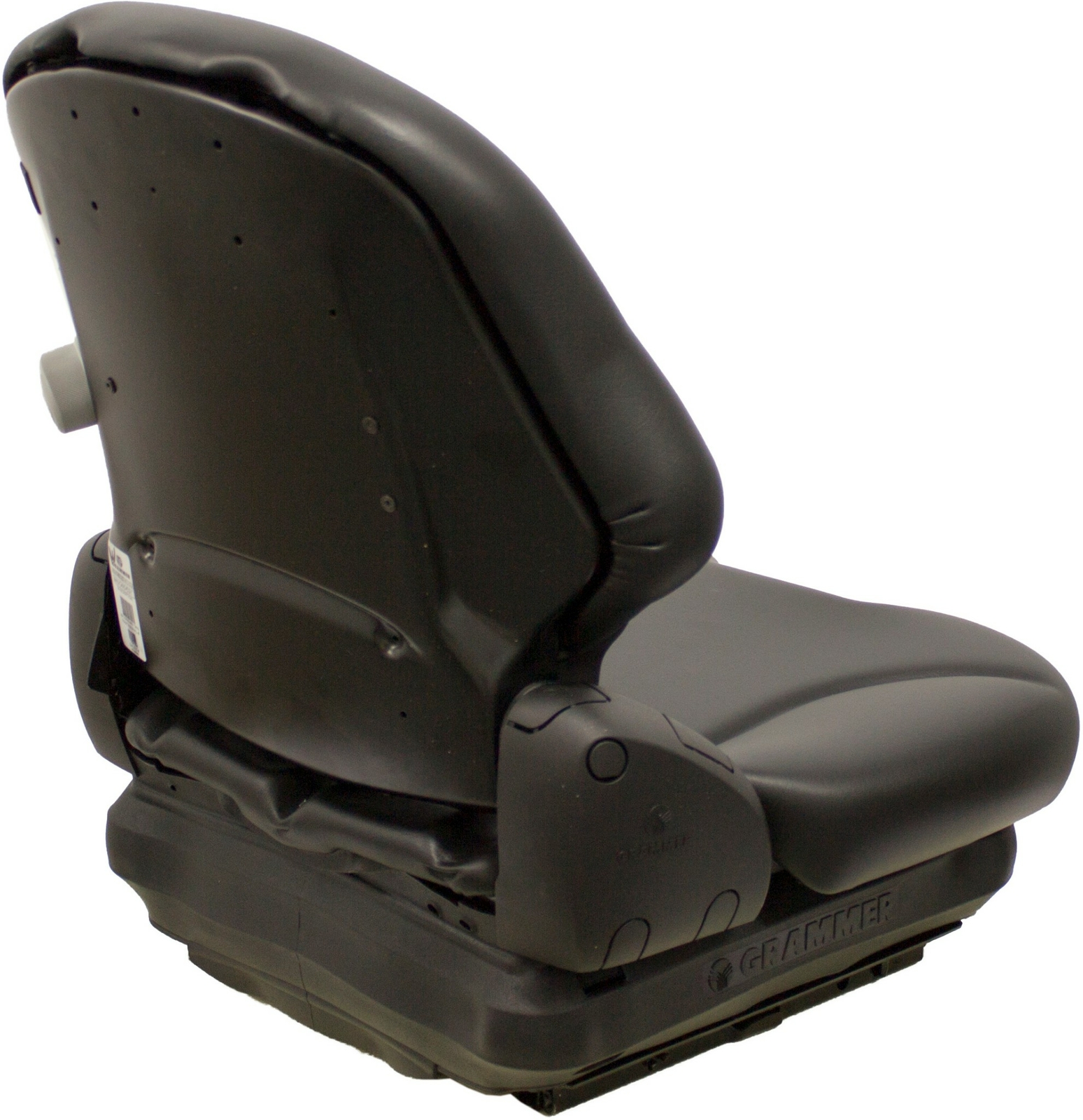 Grammer MSG65 Black Vinyl Seat w/Armrests - Fits Scag Ztr Zero Turn Mowers Etc