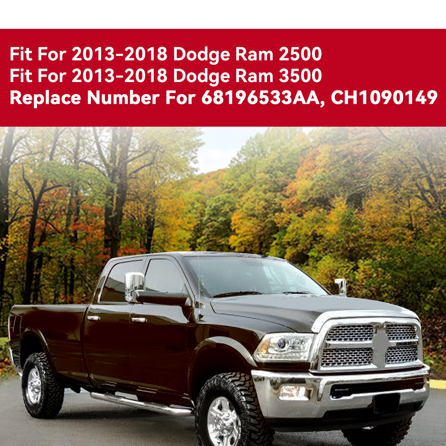 Black Front Lower Valance Panel For 13 14 15 16 17 18 Dodge Ram 2500 3500 Pickup