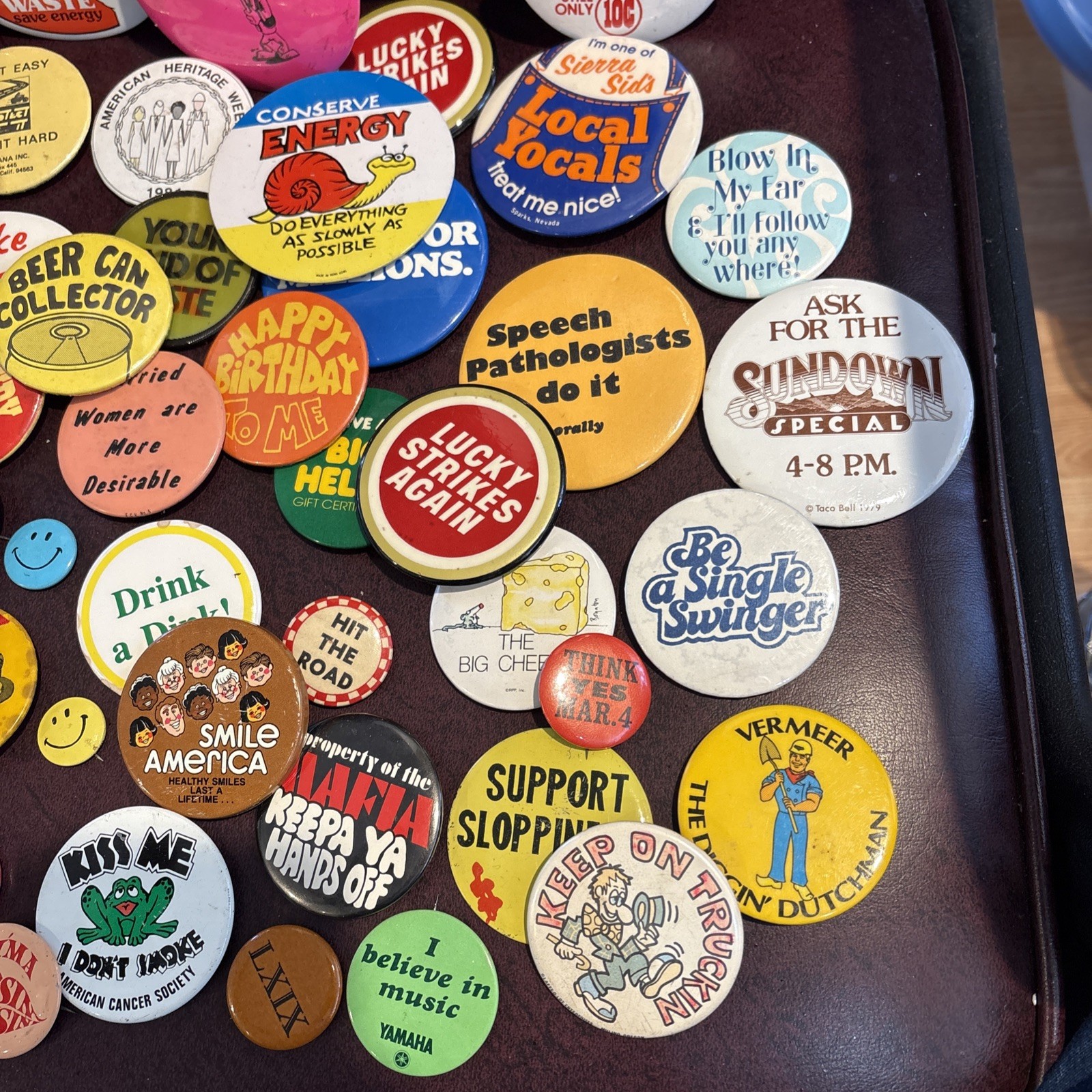 60 Plus Miscellaneous Pin Backs Pins and Pins
