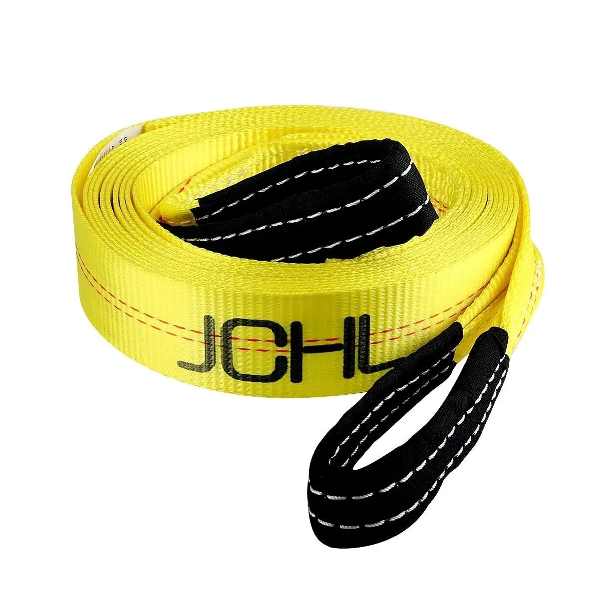 Recovery Tow Strap with Reinforced Loops 2Inx20Ft Heavy Duty 24000Lb Break Stre