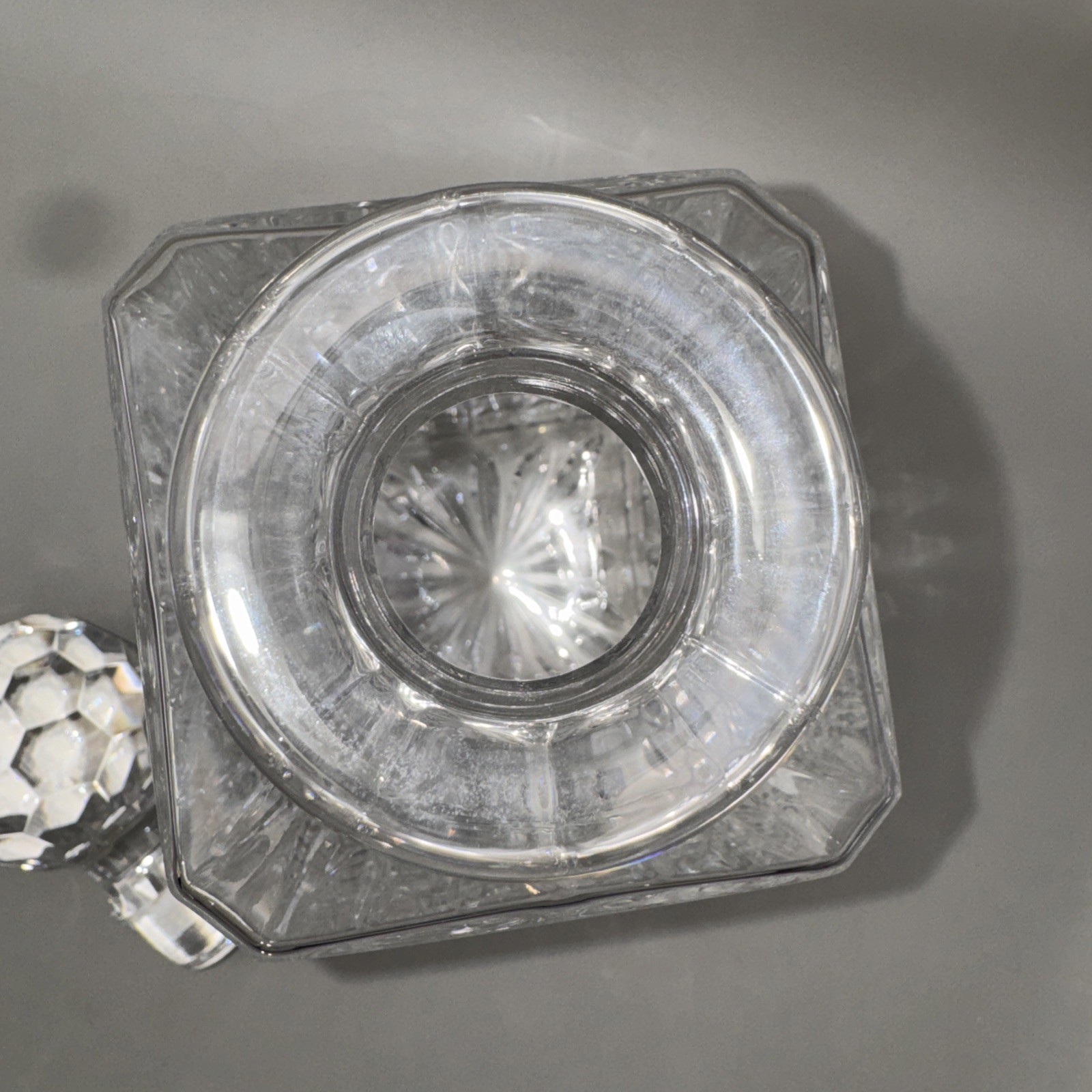 Tiffany & Co Tartan Decanter Cut Crystal Plaid Liquor 1990's 10" Retired