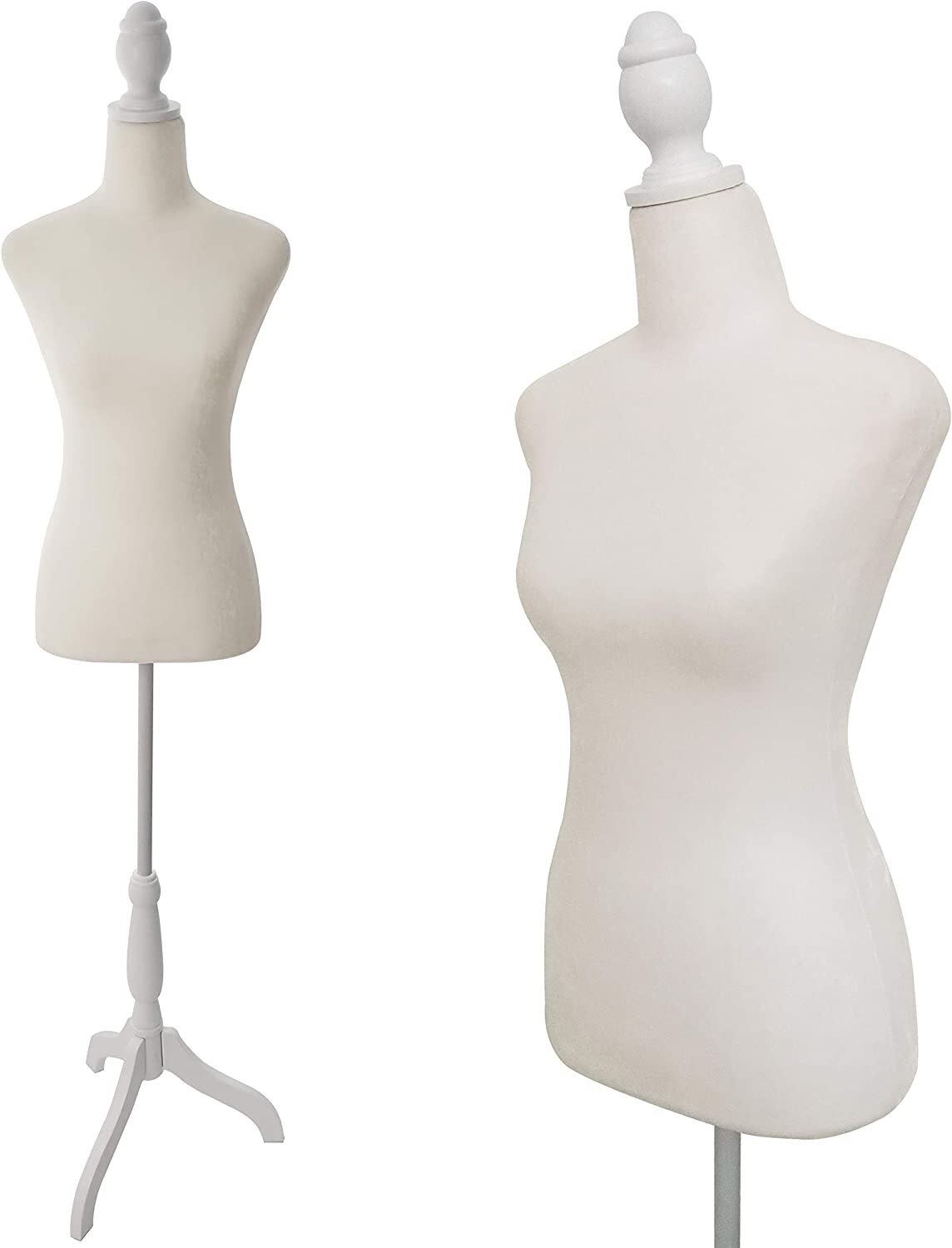 Female Mannequin Torso Dress Clothing Form Display Body Tripod Stand