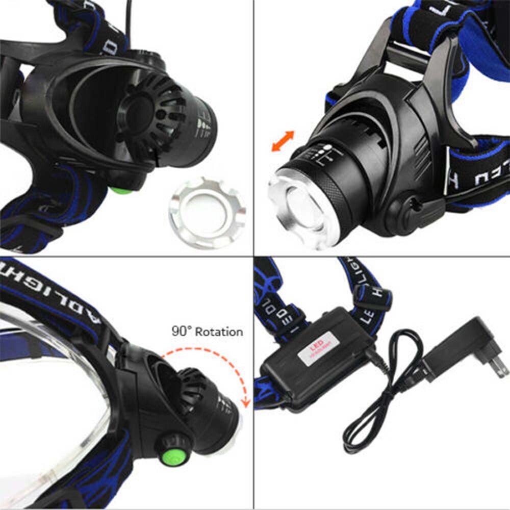 990000LM Super Bright LED Headlamp Rechargeable Headlight Flashlight Head Torch