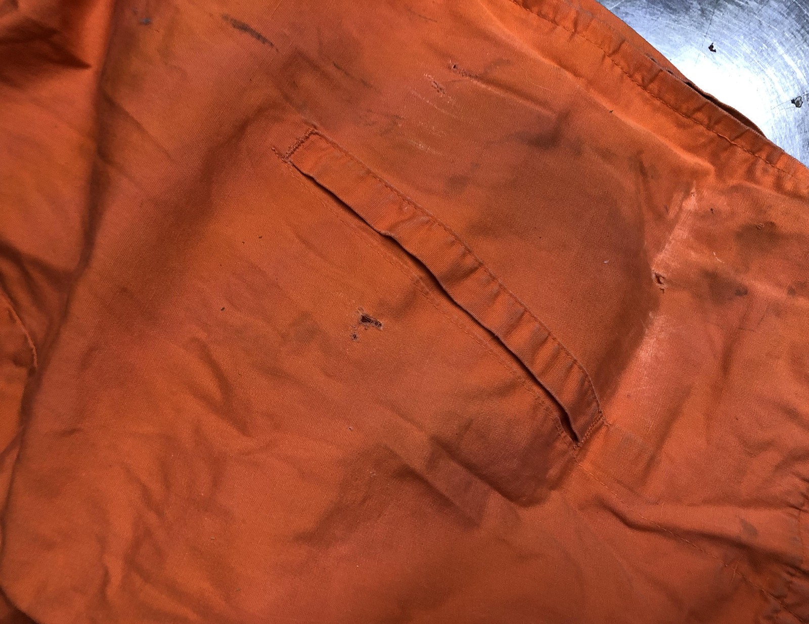 Allis Chalmer Orange Long Sleeve Heavy Shirt XL vintage tractor Jacket x large