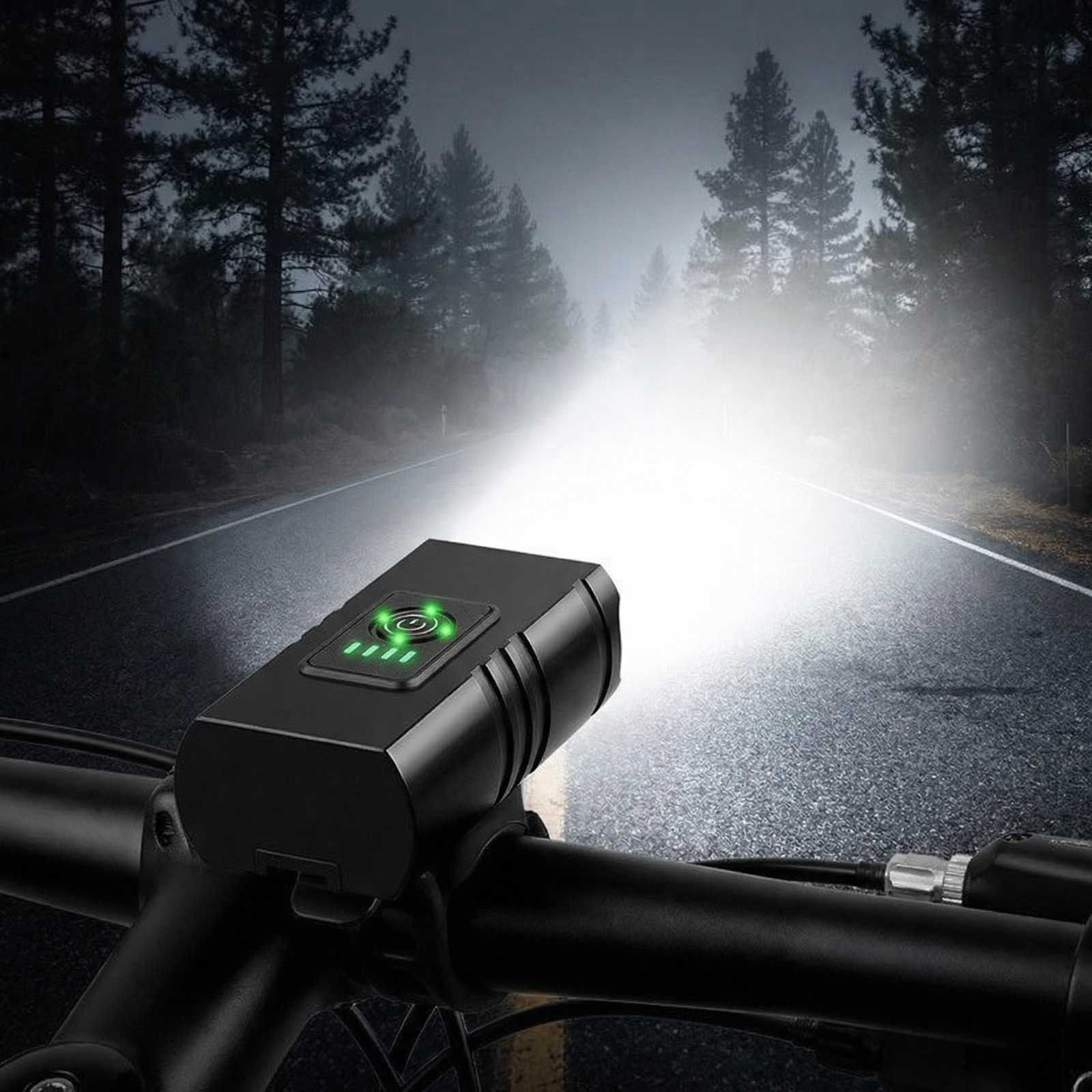 10000mAh LED Bicycle Bike Light Front Rear Rechargeable Headlight Mountain Set
