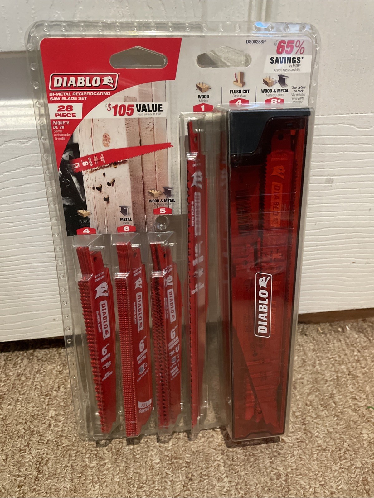 DIABLO 28-Piece Bi-Metal Reciprocating Saw Blade Set NEW/SEALED DS0028SP