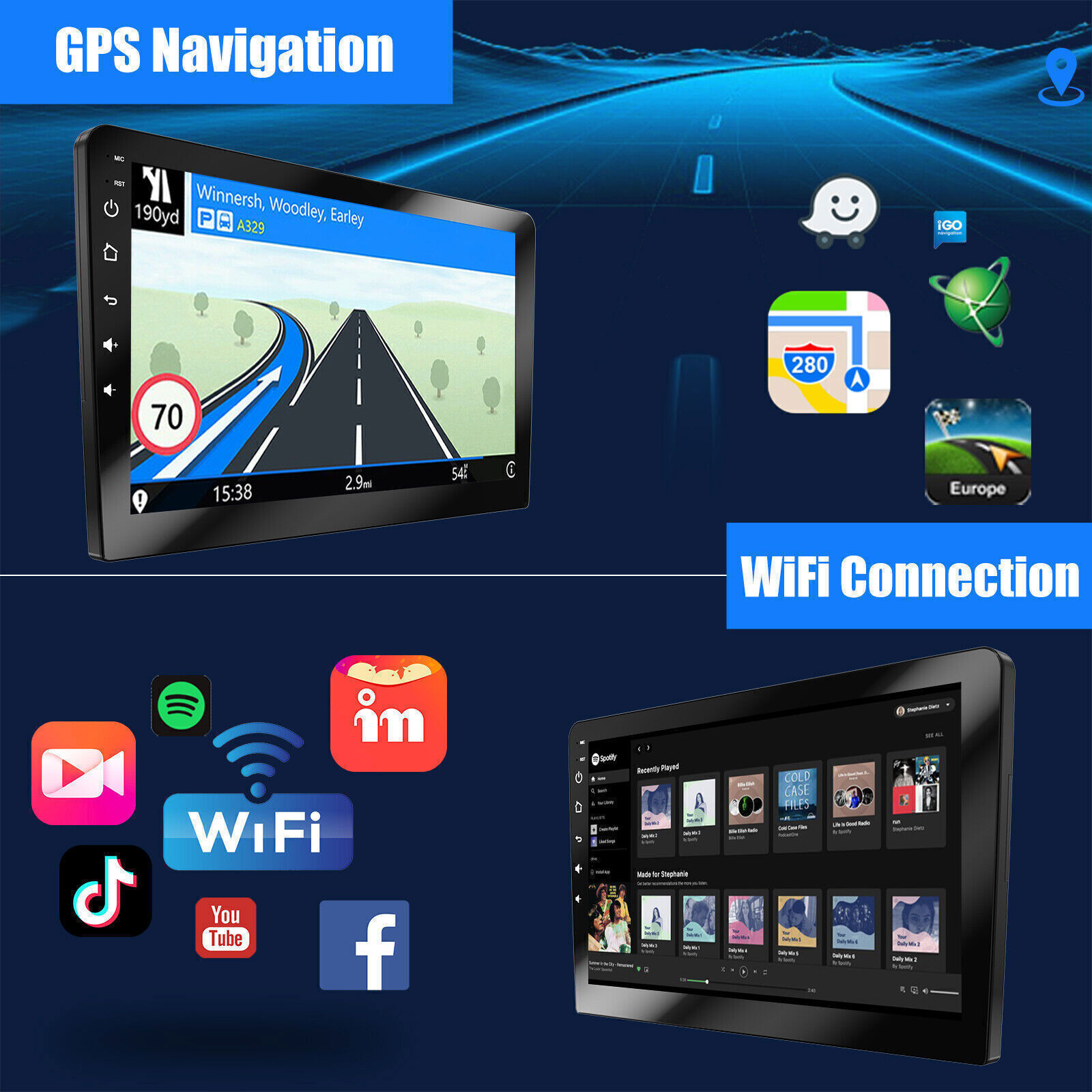 Android 13.0 Car Stereo Radio Wifi Apple CarPlay GPS For Toyota Tacoma 2005-2013