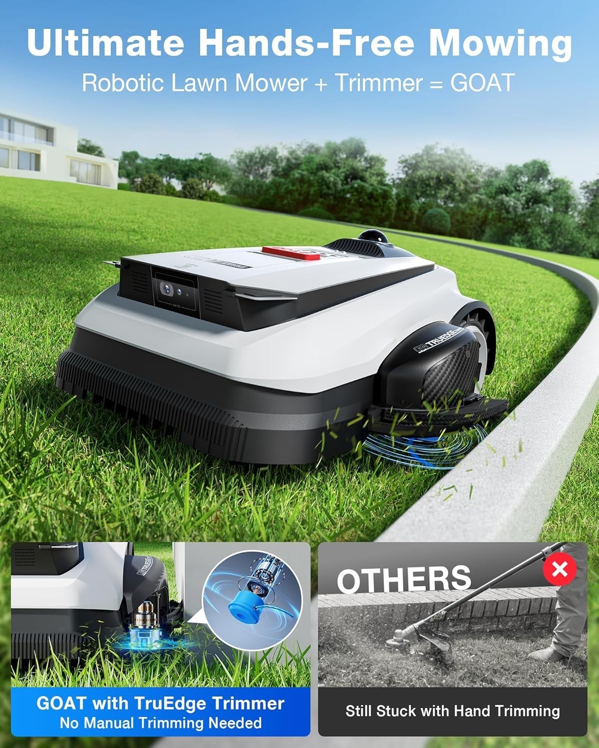 WET BOX ECOVACS Goat A3000 LiDAR PRO Robotic Lawn Mower for Up to 0.75 Acre 7.5A