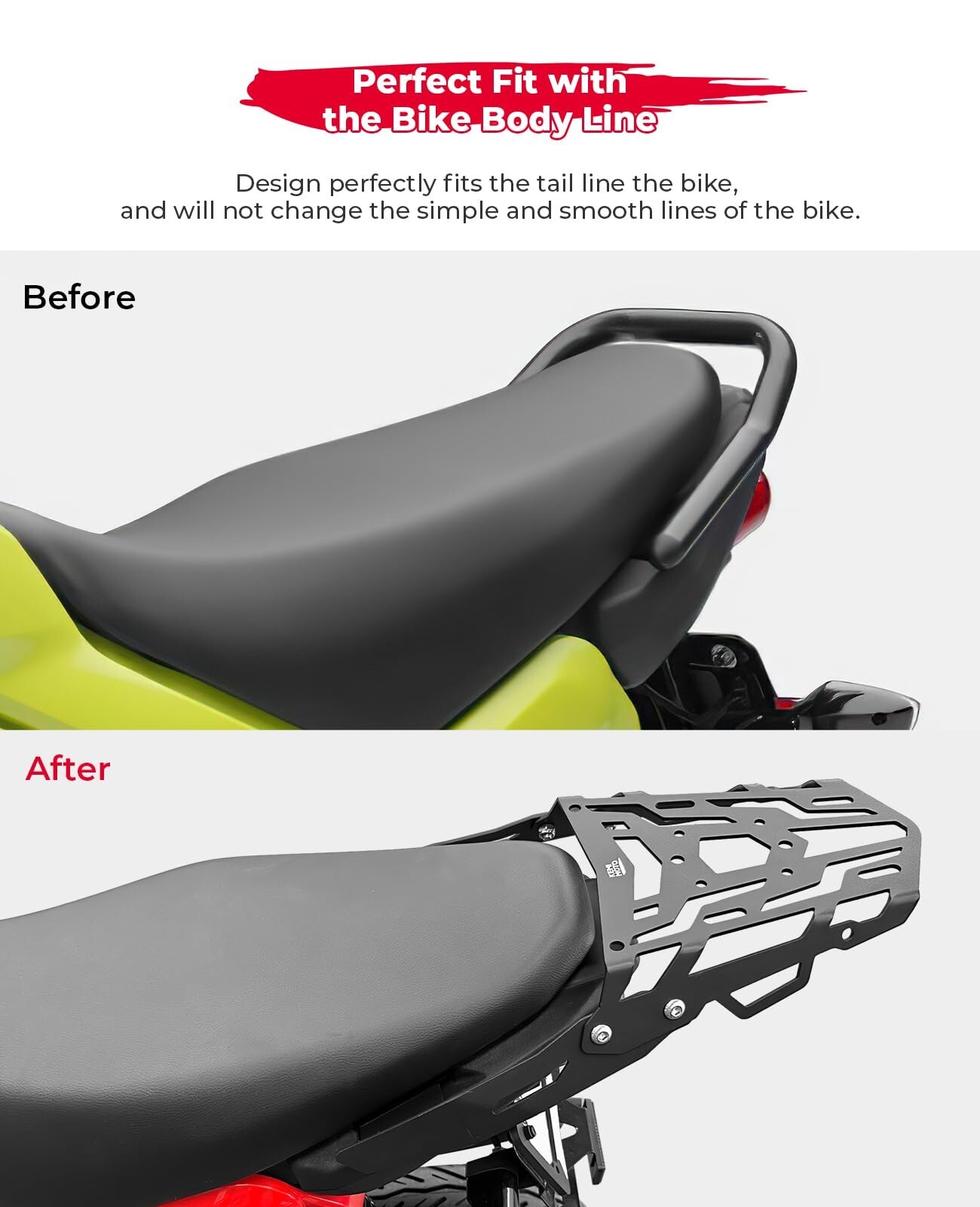 KEMIMOTO Motorcycle Rear Rack Luggage Carrier Rack Cargo For Navi 2022-2024