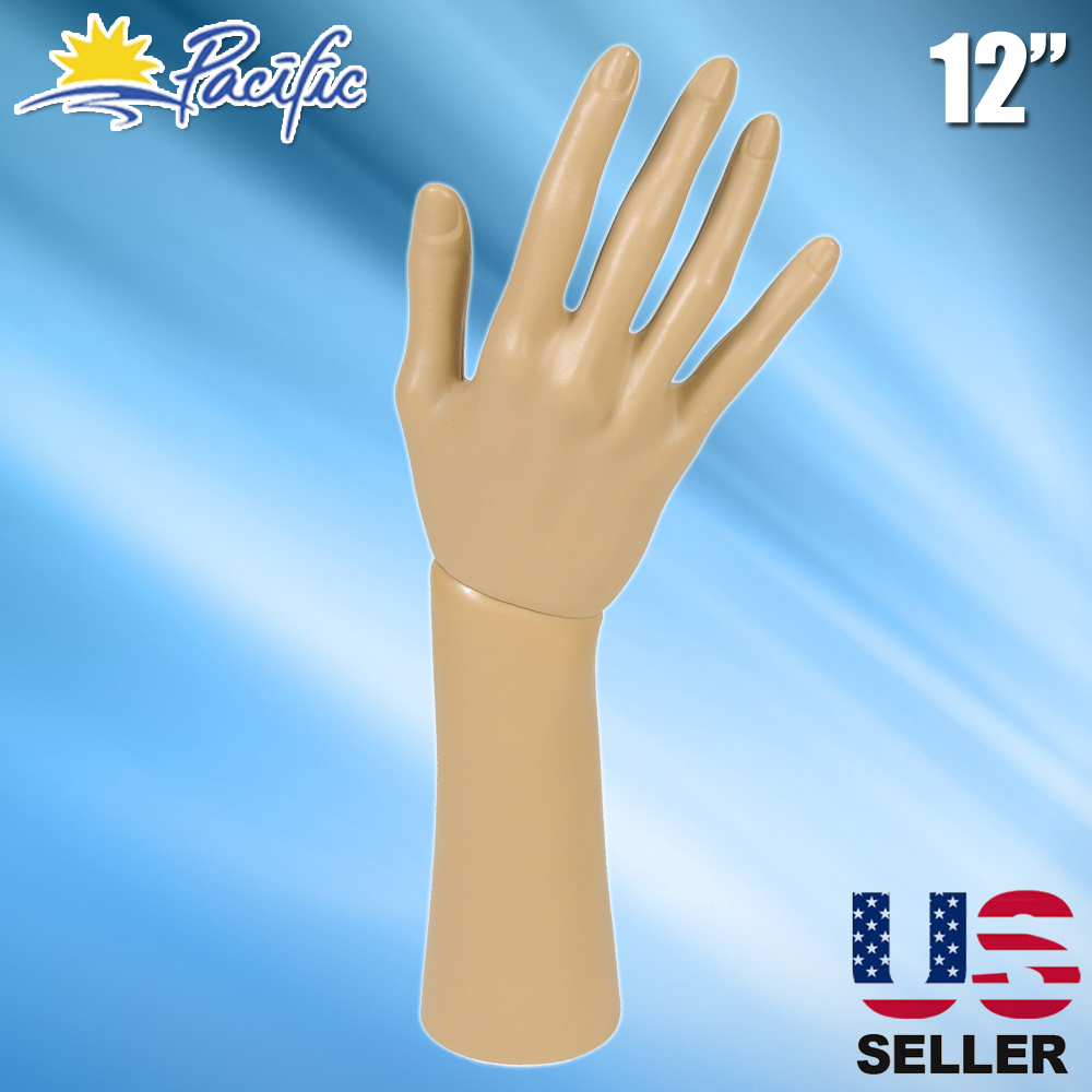 Mannequin Hand Display Jewelry Bracelet Necklace ring glove Stand holder 12"