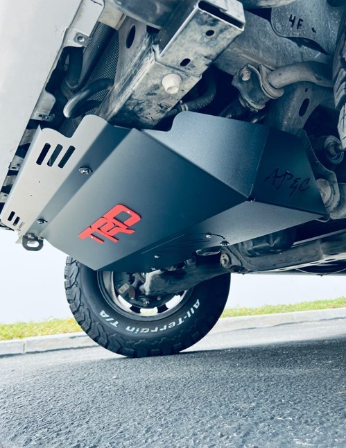 APC21 - Custom Skid Plate - Fits 05-23 Toyota Tacoma - Black with Red
