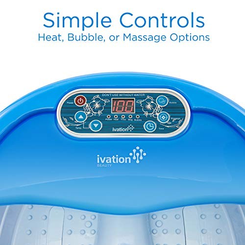 Ivation Multifunction Foot Spa – Heated Bath with Vibration, Rollers, Bubble Mas