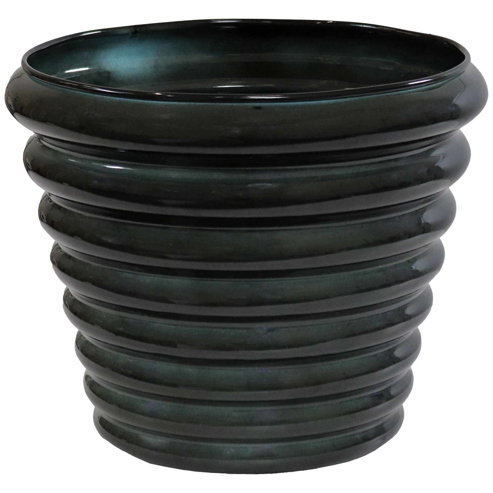 Molly Metal Planter - 12.5 in - Juniper Glaze - Set of 4 by Sunnydaze