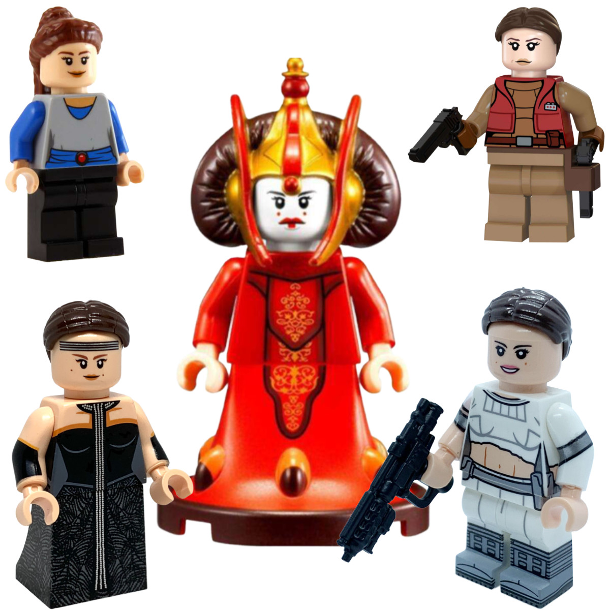 YOU CHOOSE Padme/Queen Amidala Custom figure - Star Wars 9499 sw0387 sw0490 lego