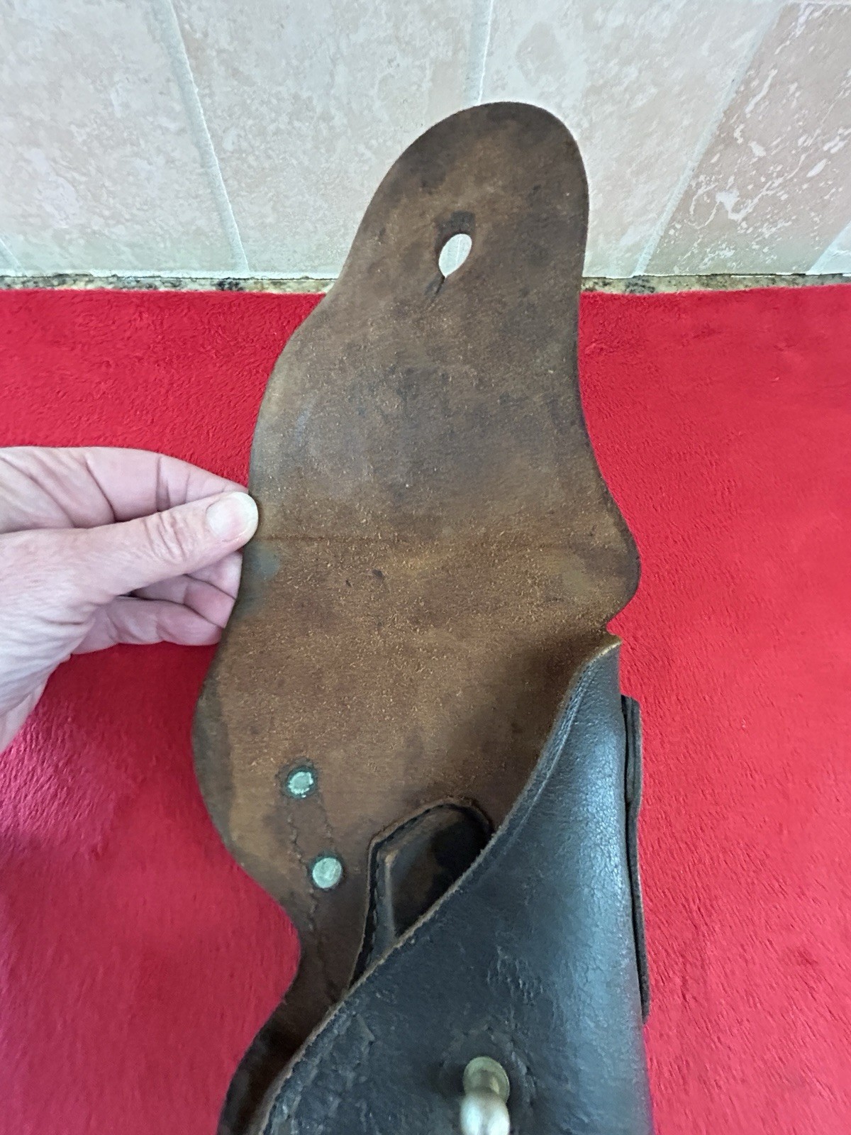 100% Original USGI M1911A1 .45 Black Leather Belt Holster Korean War