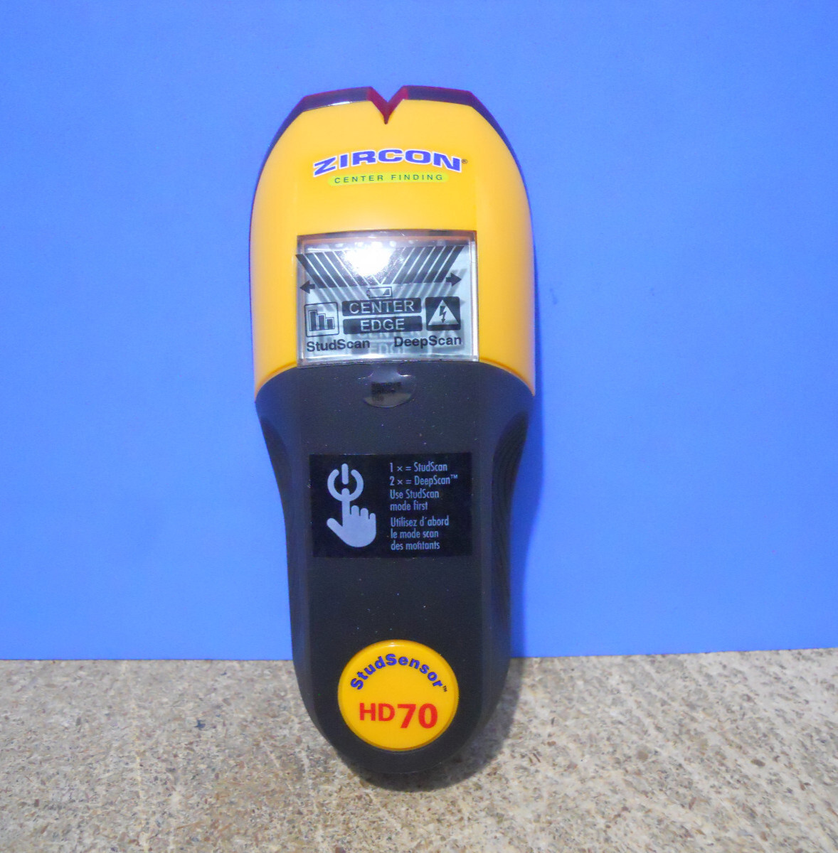 Zircon StudSensor HD70 Stud Finder LED Center Detection Wire Warning