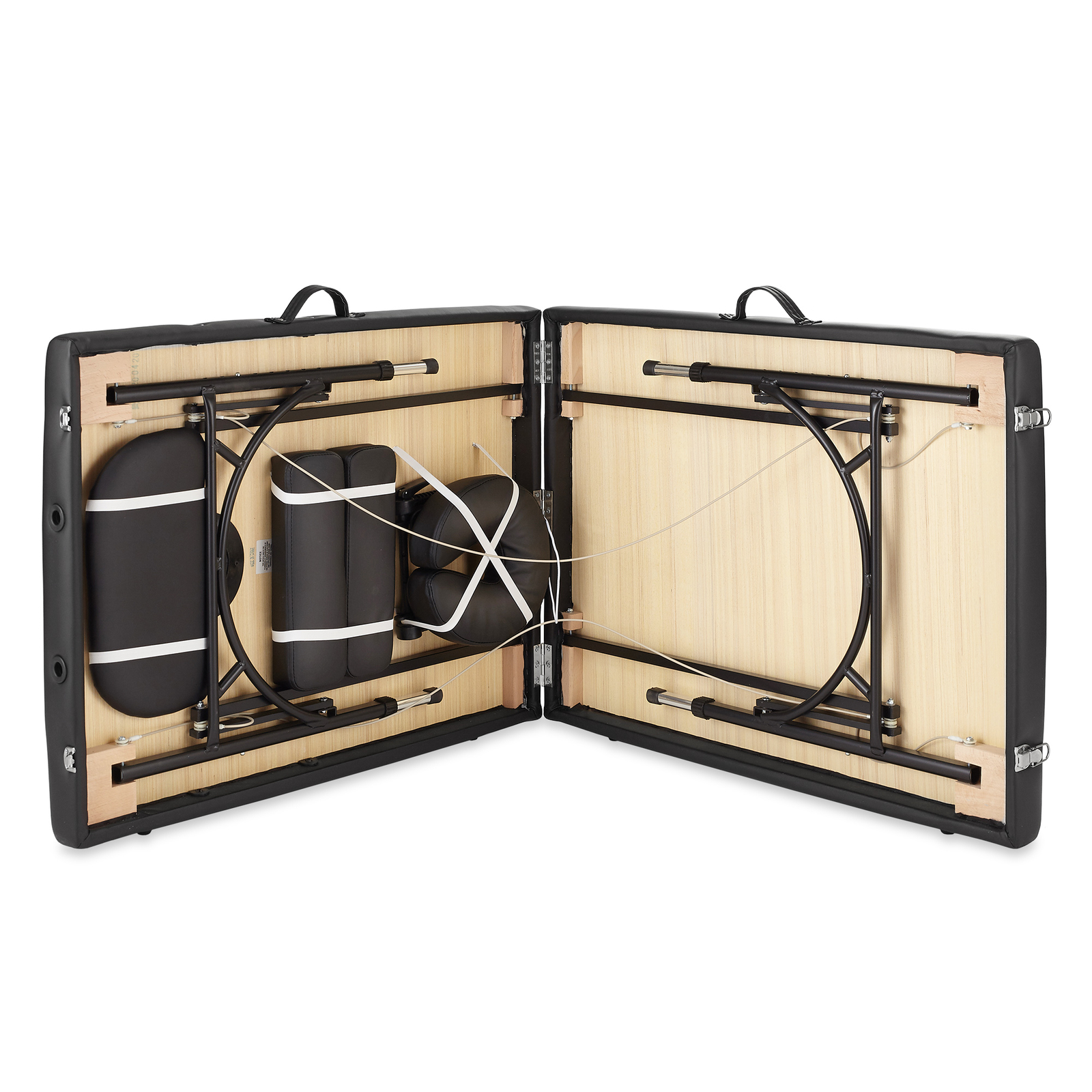 Portable Massage Table - Tilt Backrest Aluminum Legs with Carrying Case - Black